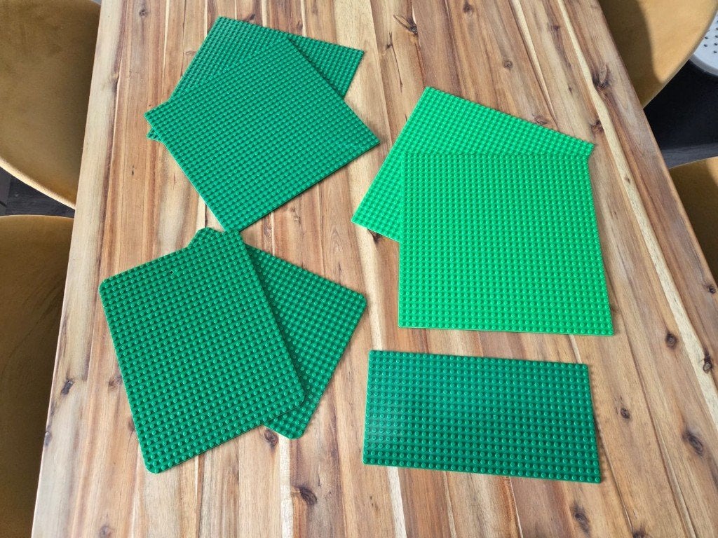 7x Lego Bouwplaaten, Baseplates, Ophalen of Verzenden, Gebruikt, Grondplaat, Lego