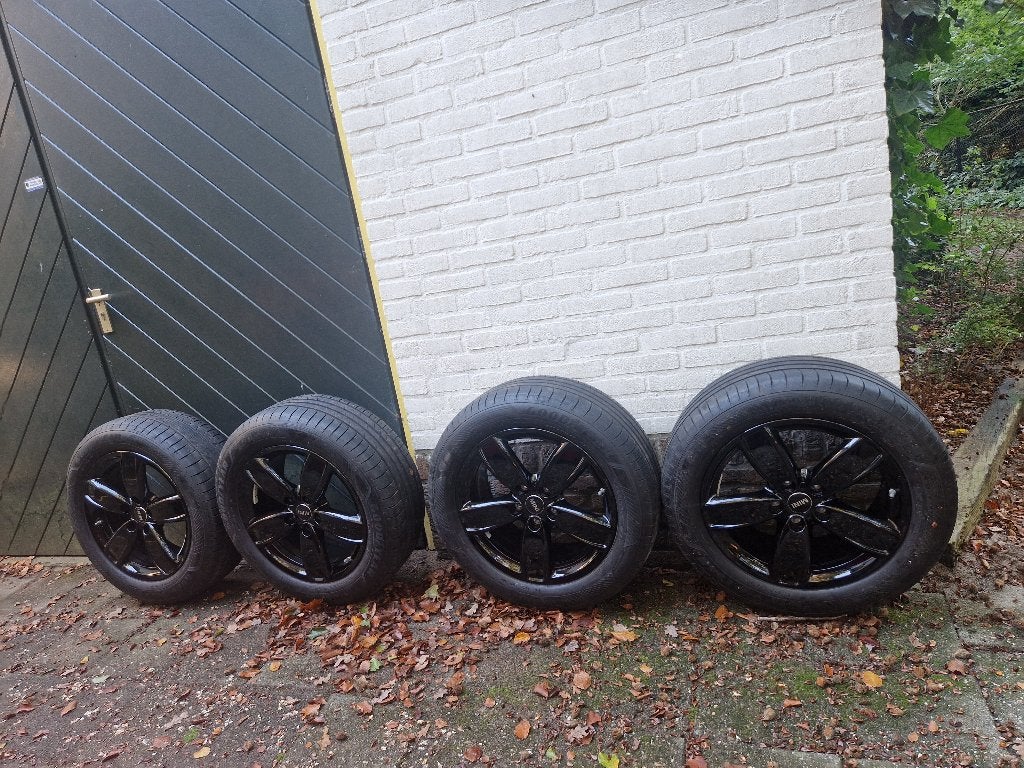Mini Styling Channel Spoke 531 velgen 17" zwart +zomerbanden, Auto-onderdelen, Gebruikt, Banden en Velgen, 17 inch, Ophalen of Verzenden