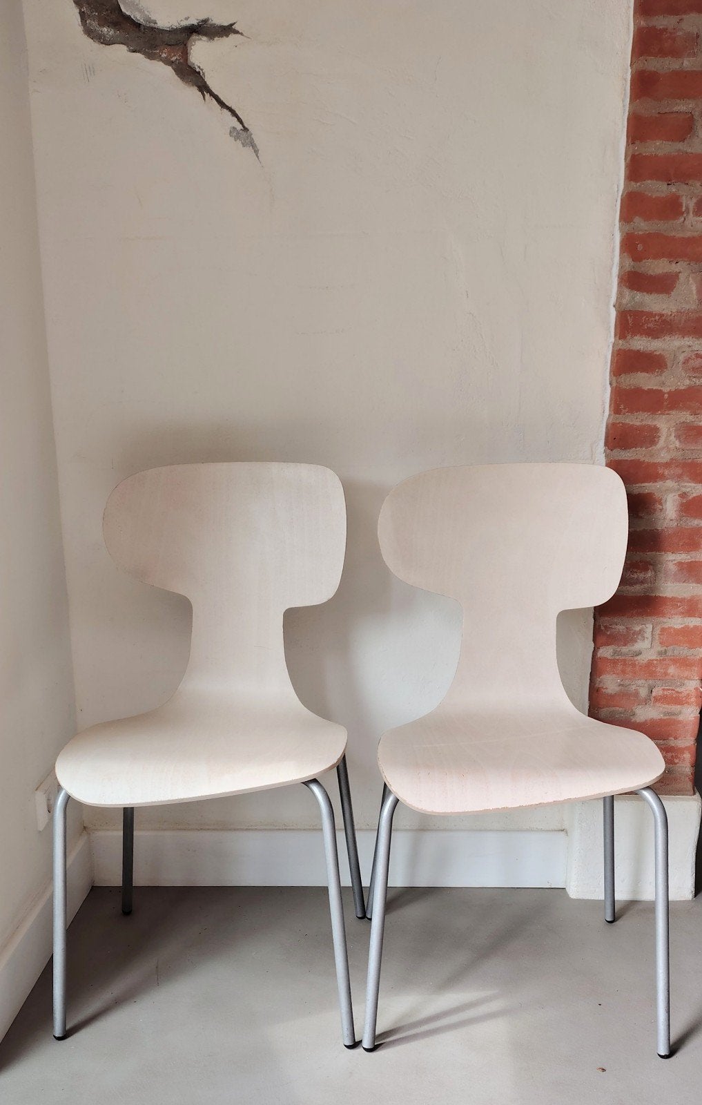 Twee vintage stapel stoelen, Huis en Inrichting, Stoelen, Ophalen of Verzenden, Gebruikt, Twee