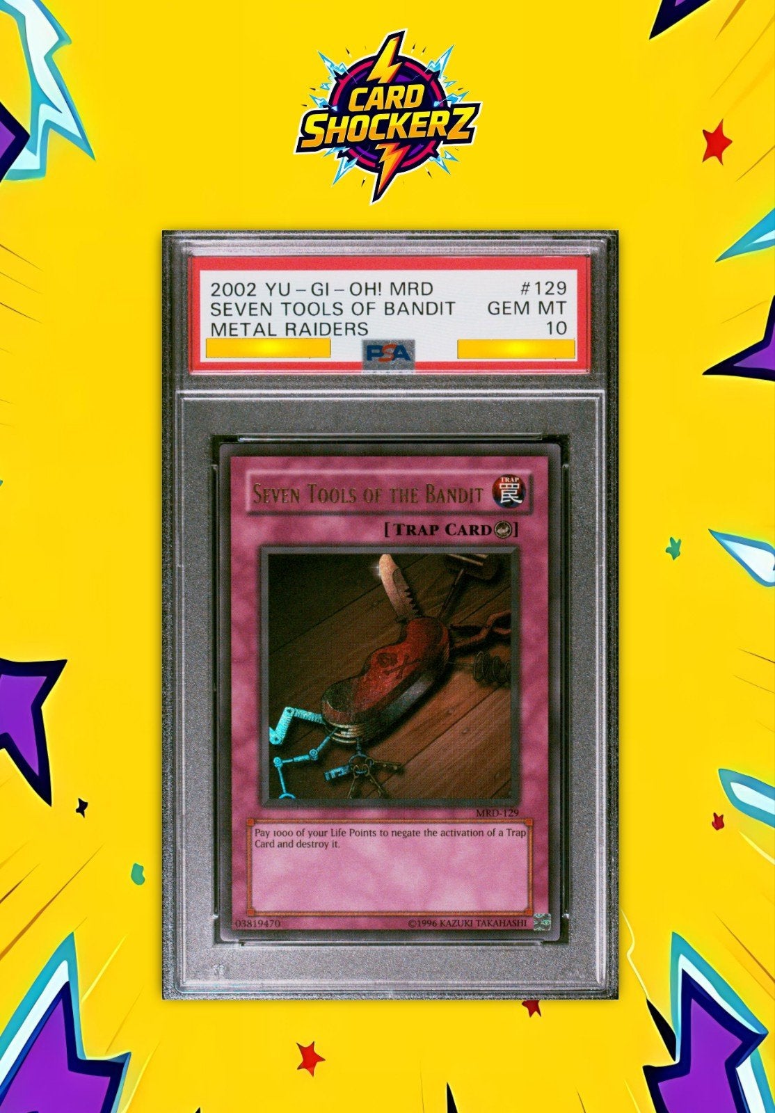 🟣 Yu-Gi-Oh PSA 10 Holo | Seven Tools of Bandit | MRD 🟣, Ophalen of Verzenden, Nieuw, Losse kaart, Foil