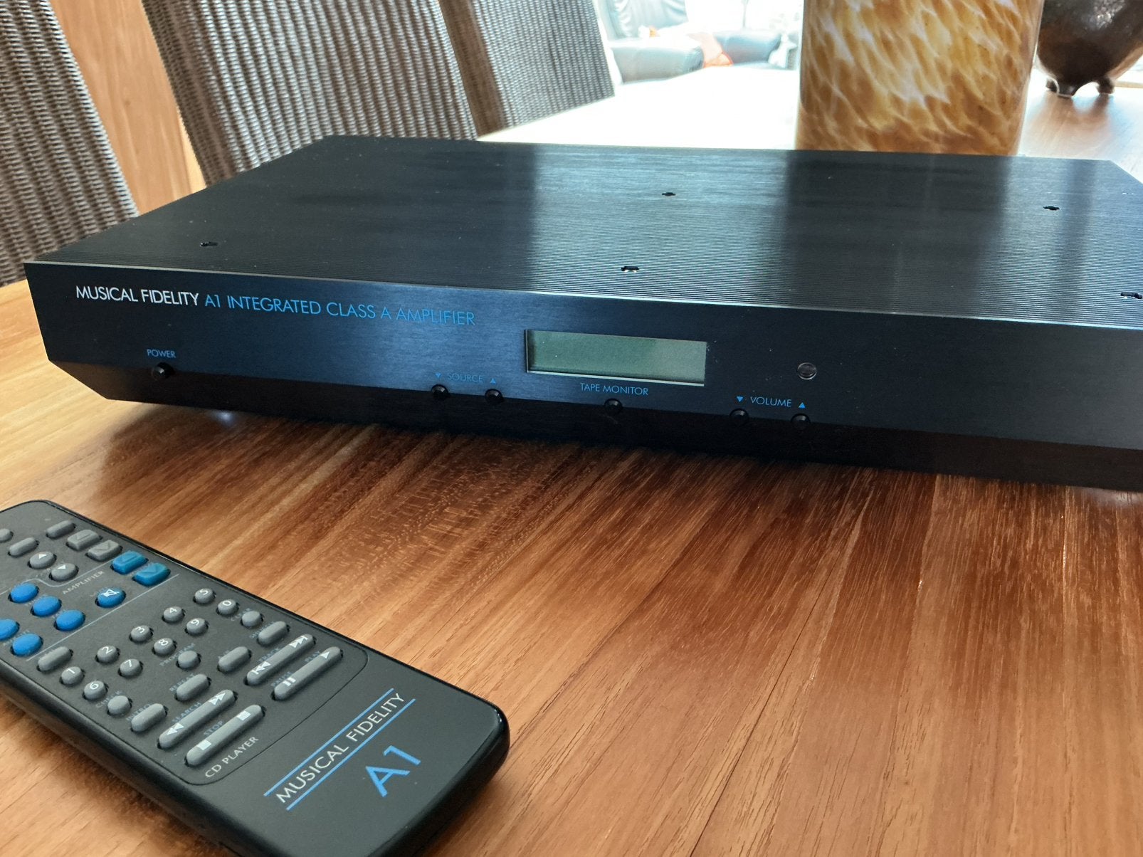 Musical Fidelity A1, klasse A, remote, inruil 💥💥🫪, Zo goed als nieuw, Ophalen, Overige merken, Minder dan 60 watt
