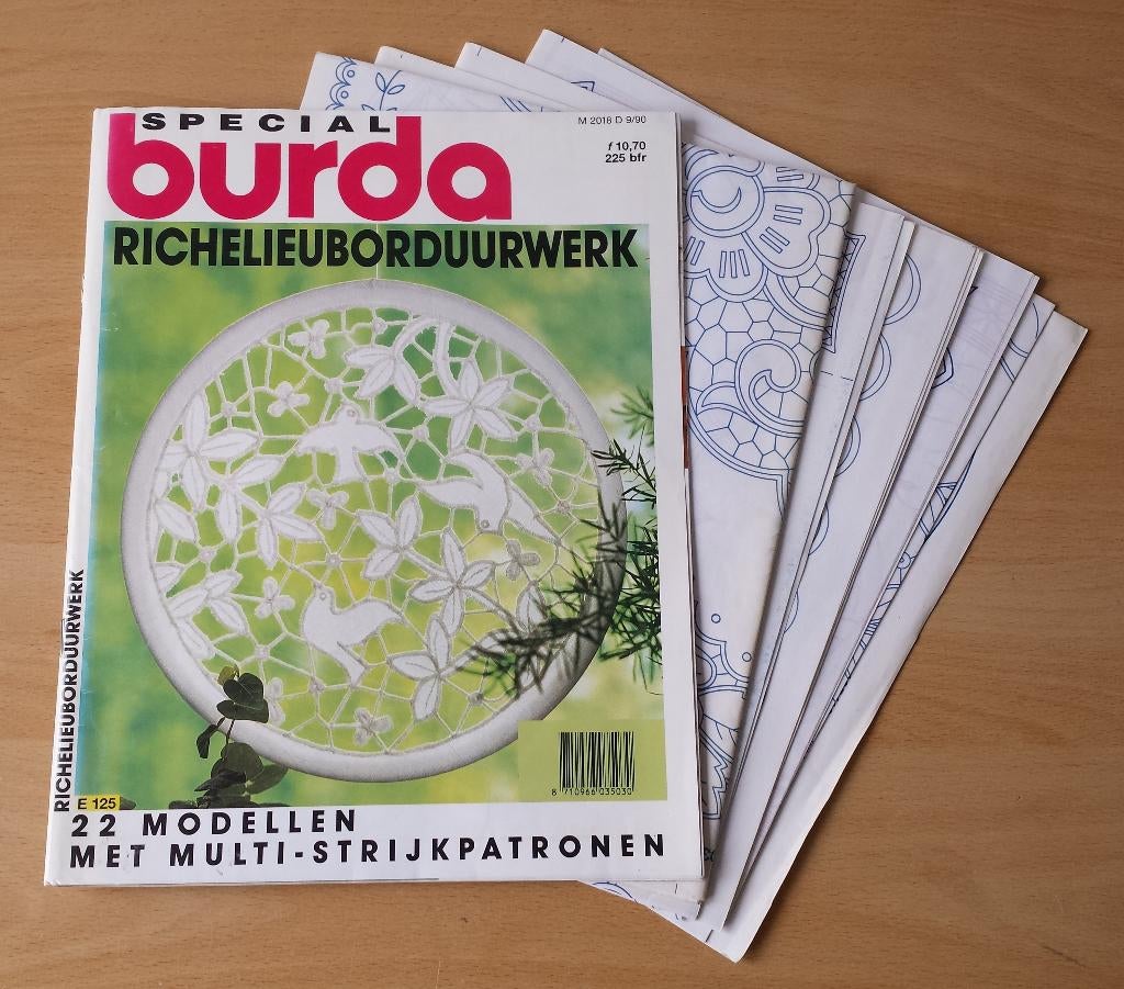 Burda Richelieuborduurwerk - E125 - 1990, Patroon, Gebruikt, Ophalen of Verzenden, Burda