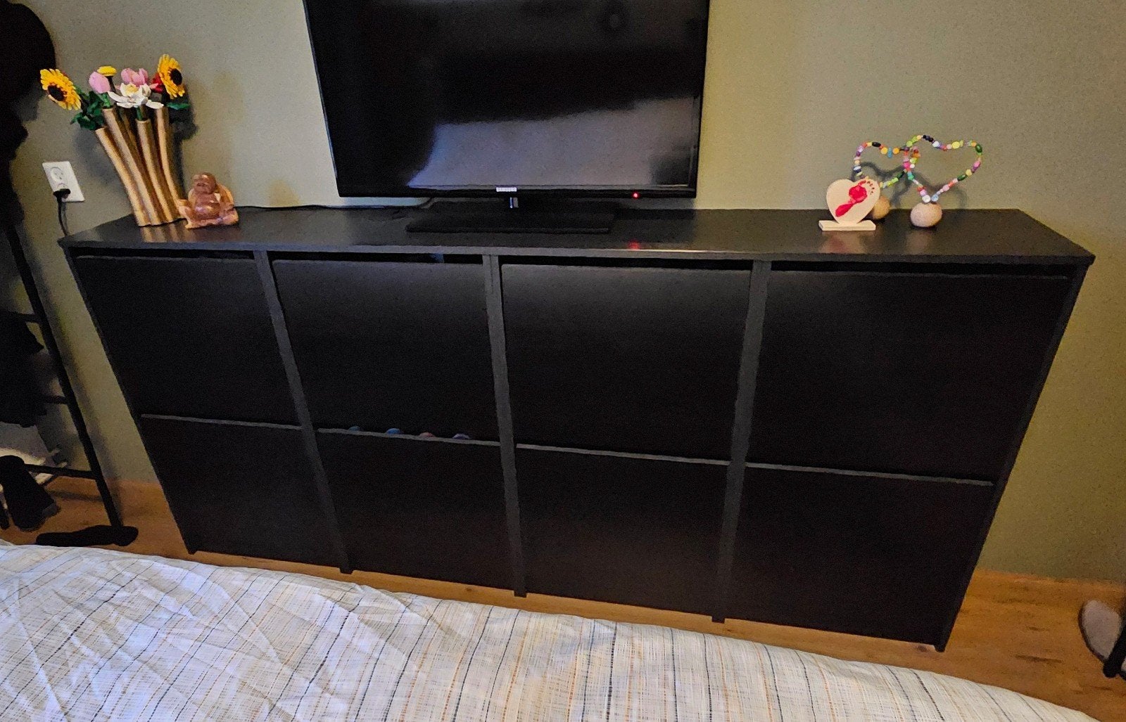 4x IKEA BISSA schoenenkast 2 vakken zwartbruin, Ophalen, Gebruikt