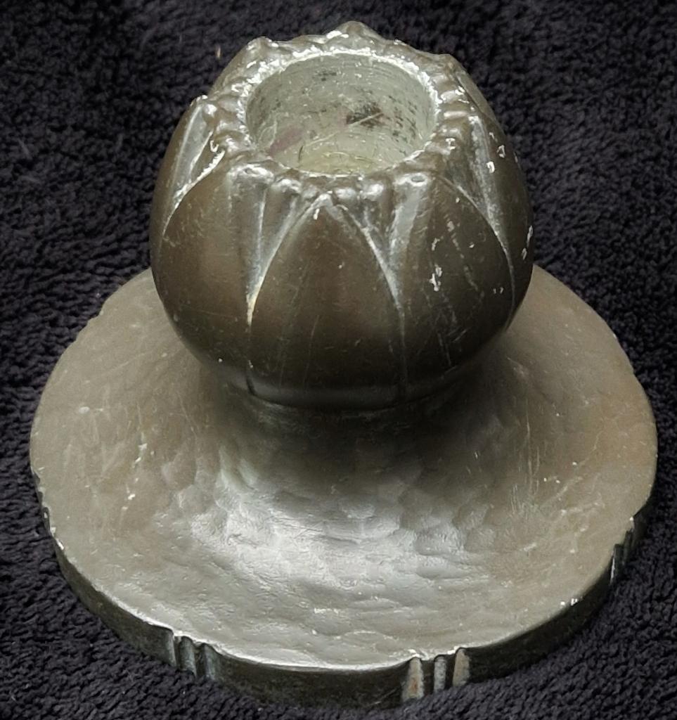Art Deco kandelaar in de vorm van LOTUS knop GERO Zeist, Ophalen of Verzenden, Overige materialen