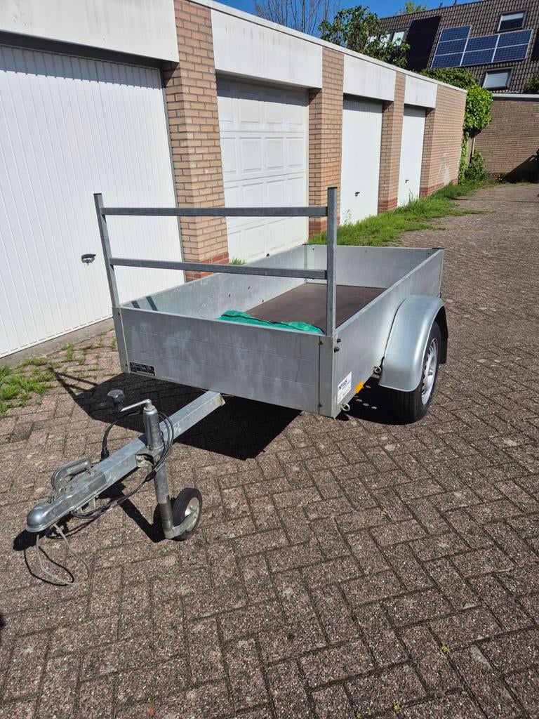 Degelijke  aluminium aanhanger met voorrek. Als nieuw!, Ophalen, Zo goed als nieuw