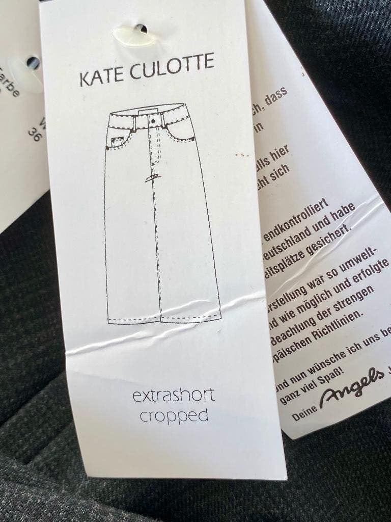 I163 Nieuw: Angels: 36=S  broek Kate Bermuda zwart/grijs, Zwart, Nieuw, Ophalen of Verzenden, Driekwart