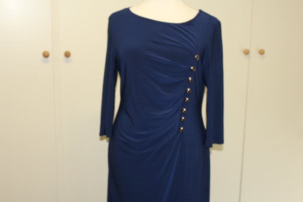 Joseph Ribkoff prachtige blauwe chique jurk mt 44, Blauw, ., Maat 42/44 (L), Joseph Ribkoff