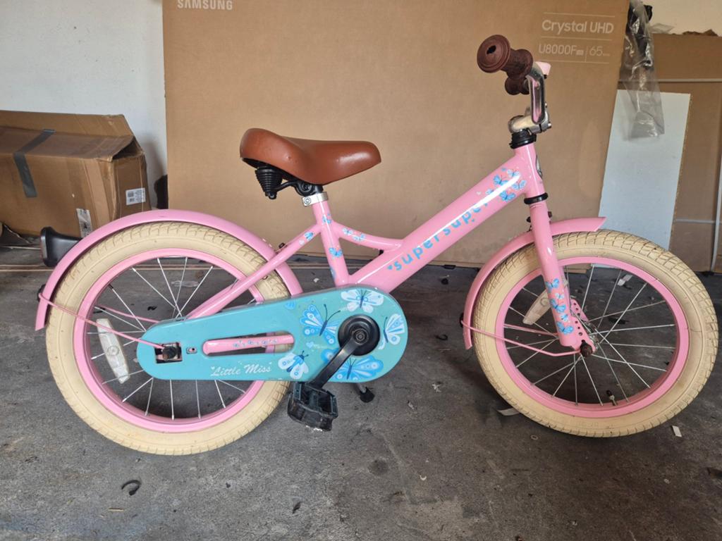 Popal Supersuper meisjes fiets 16 inch, Ophalen of Verzenden, Gebruikt, 16 tot 20 inch