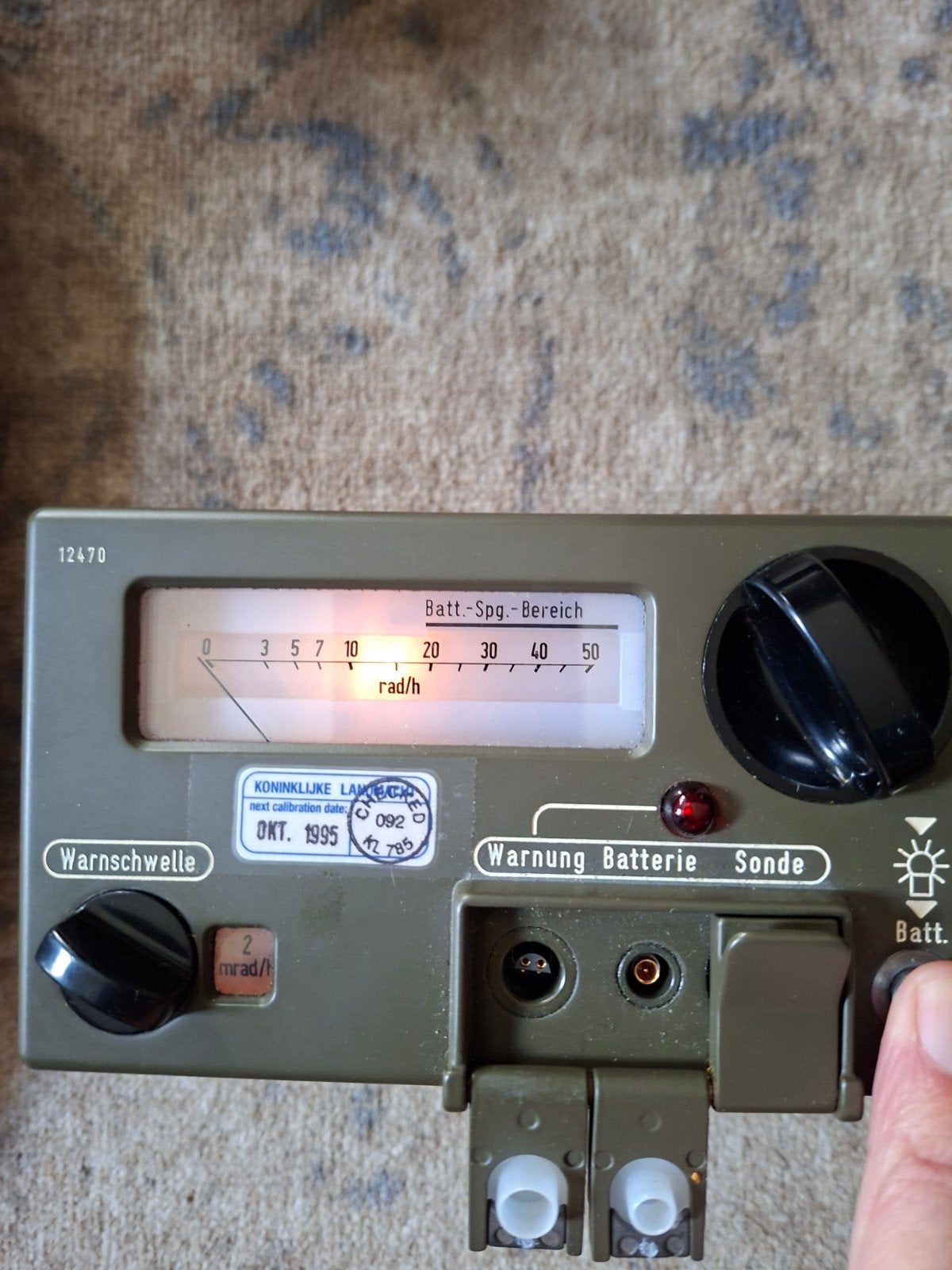 Werkzame stralingsmeter geigerteller geigerzahler D-1887, Verzamelen, Verzenden, Landmacht, Nederland