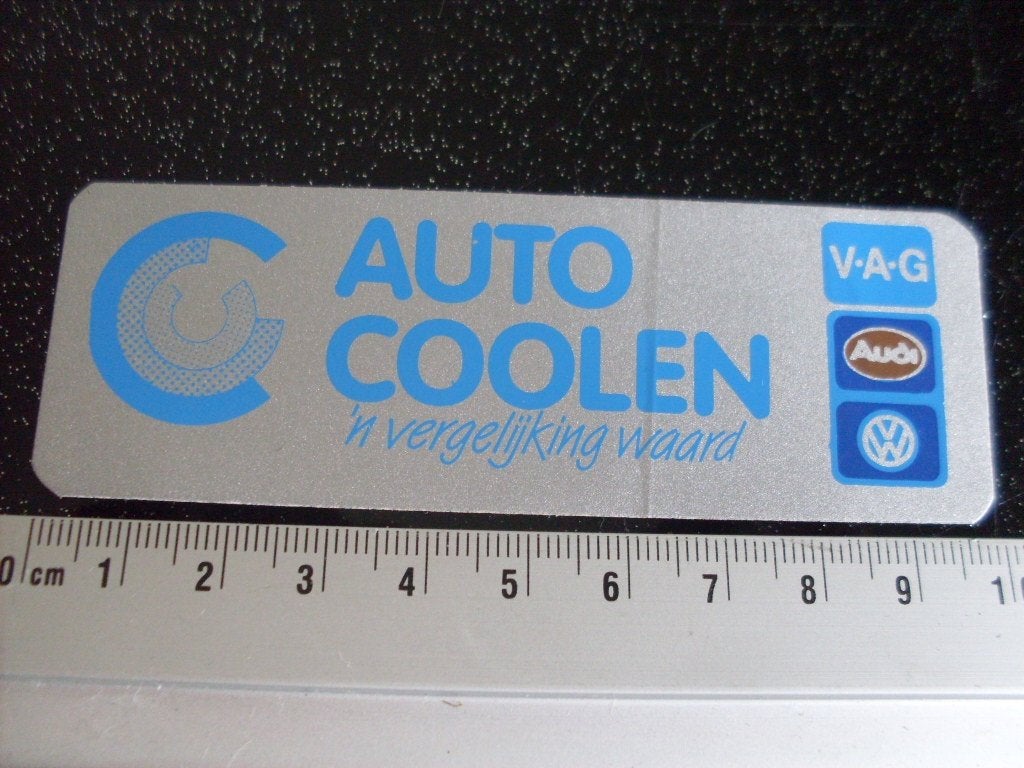 sticker auto coolen logo vag audi vw volkswagen, Verzamelen, Stickers, Verzenden, Zo goed als nieuw, Bedrijf of Vereniging