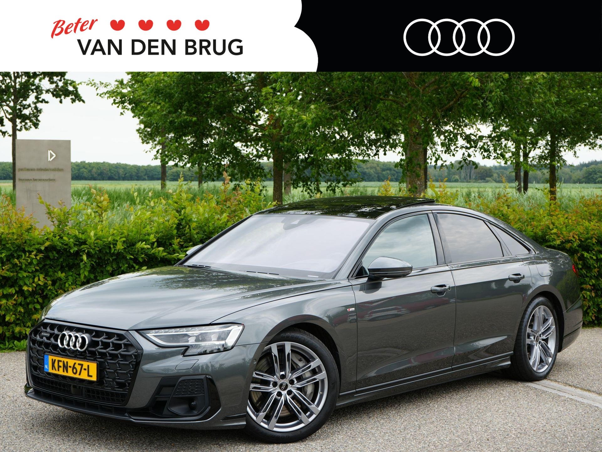 Audi A8 S-Line 60 TFSI e 462 PK QUATTRO | Vierwielbesturing, Auto's, Automaat, 2995 cc, Bedrijf, Vierwielaandrijving