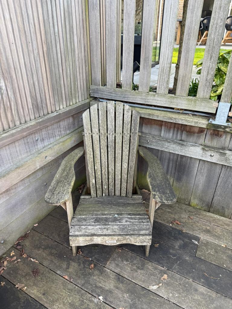 Tuinstoel hout, Ophalen, Zo goed als nieuw, Hout