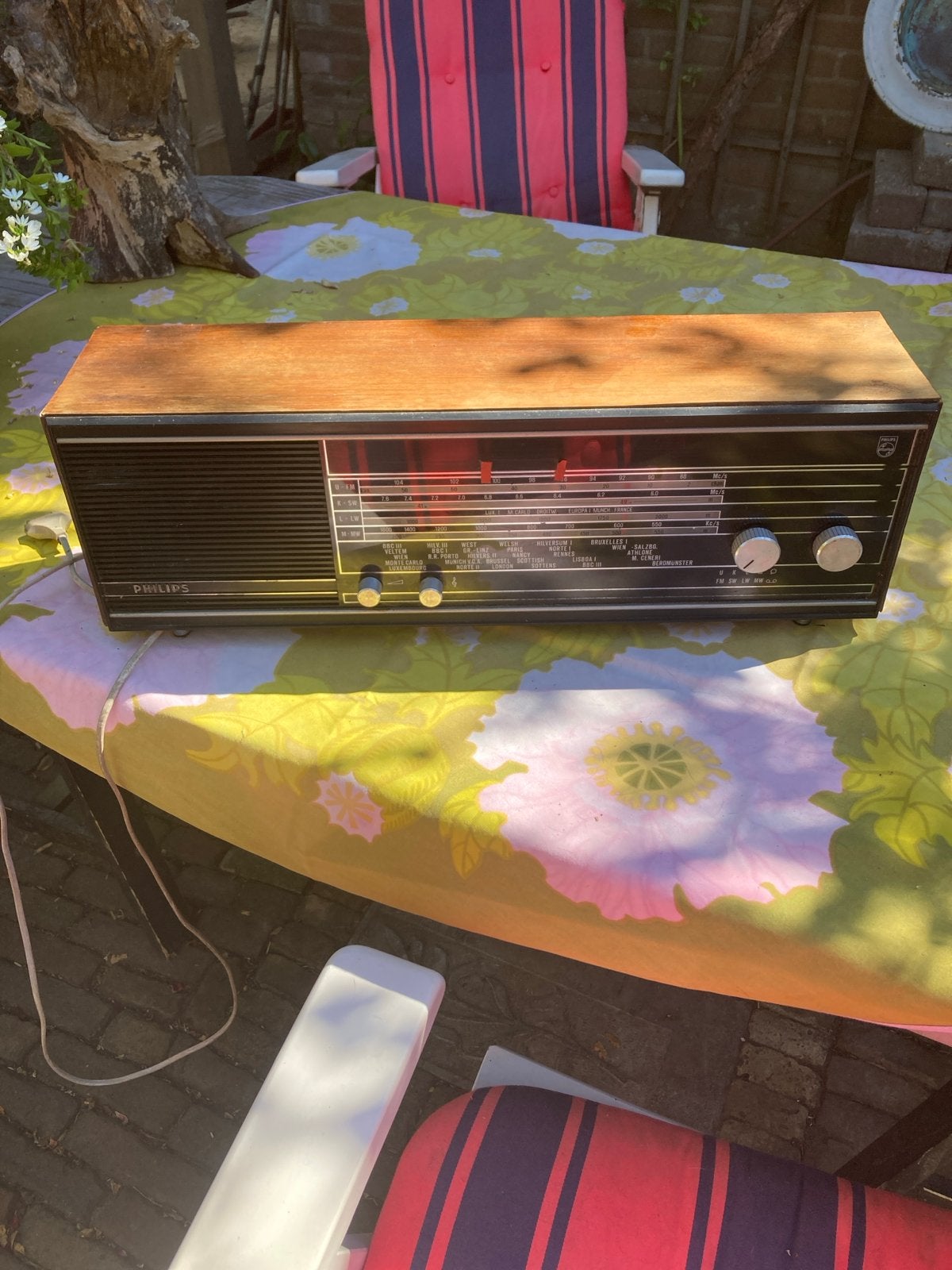 Philips Vintage Radio - Werkend te zien, Audio, Tv en Foto, Radio's, Ophalen, Gebruikt, Radio
