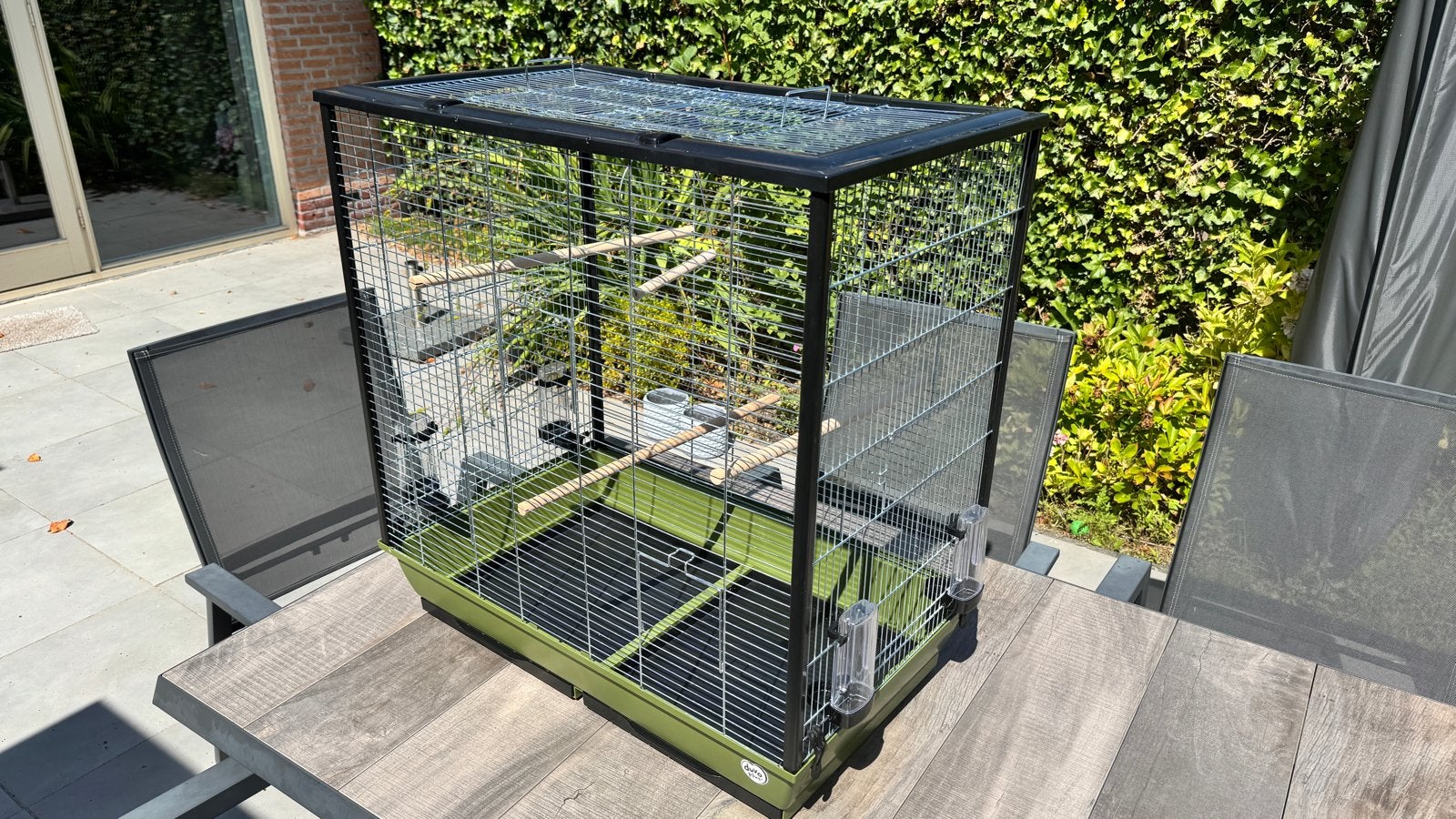 Duvo plus Fiona vogelkooi, Dieren en Toebehoren, Vogels | Hokken en Kooien, Ophalen, Zo goed als nieuw, Metaal, Vogelkooi