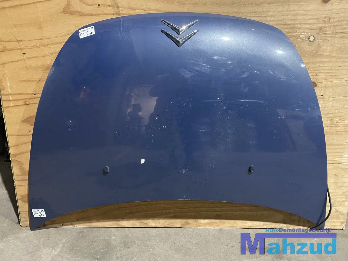 2006 CITROEN C3 PLURIEL Motorkap blauw, Gebruikt, Citroën, Stellantis N.V., Ophalen of Verzenden