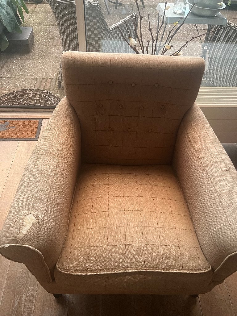 Baan fauteuil, Ophalen, Gebruikt, 75 tot 100 cm, Stof