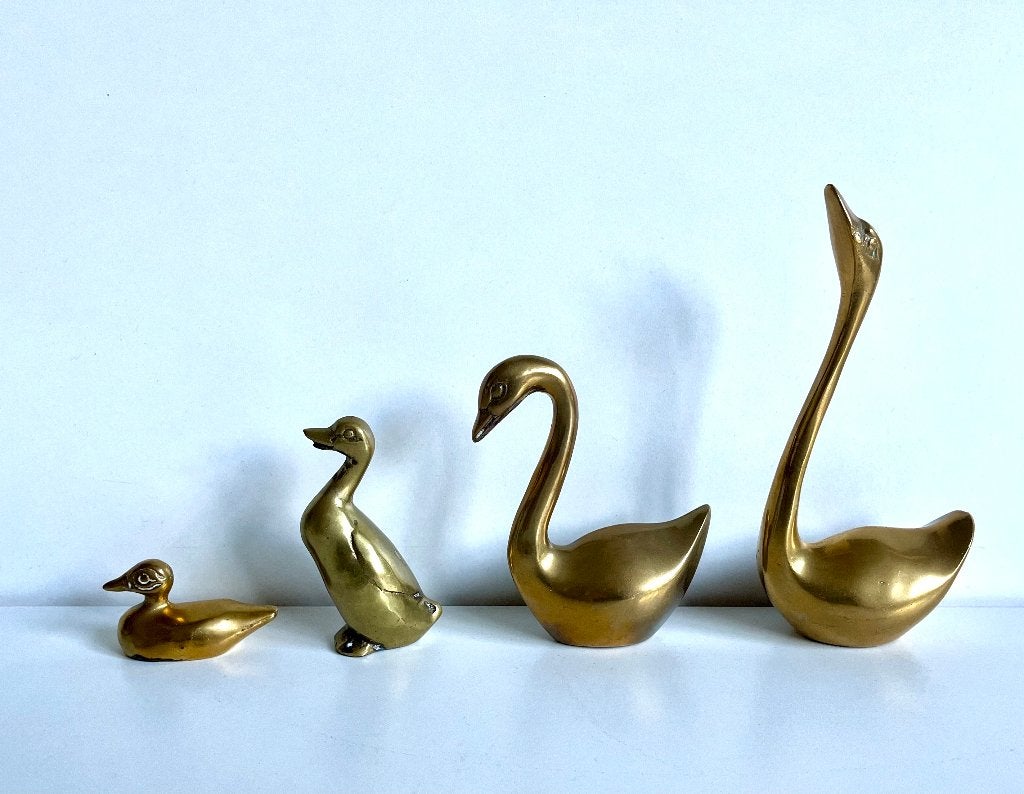 Messing watervogels (4x), Ophalen of Verzenden