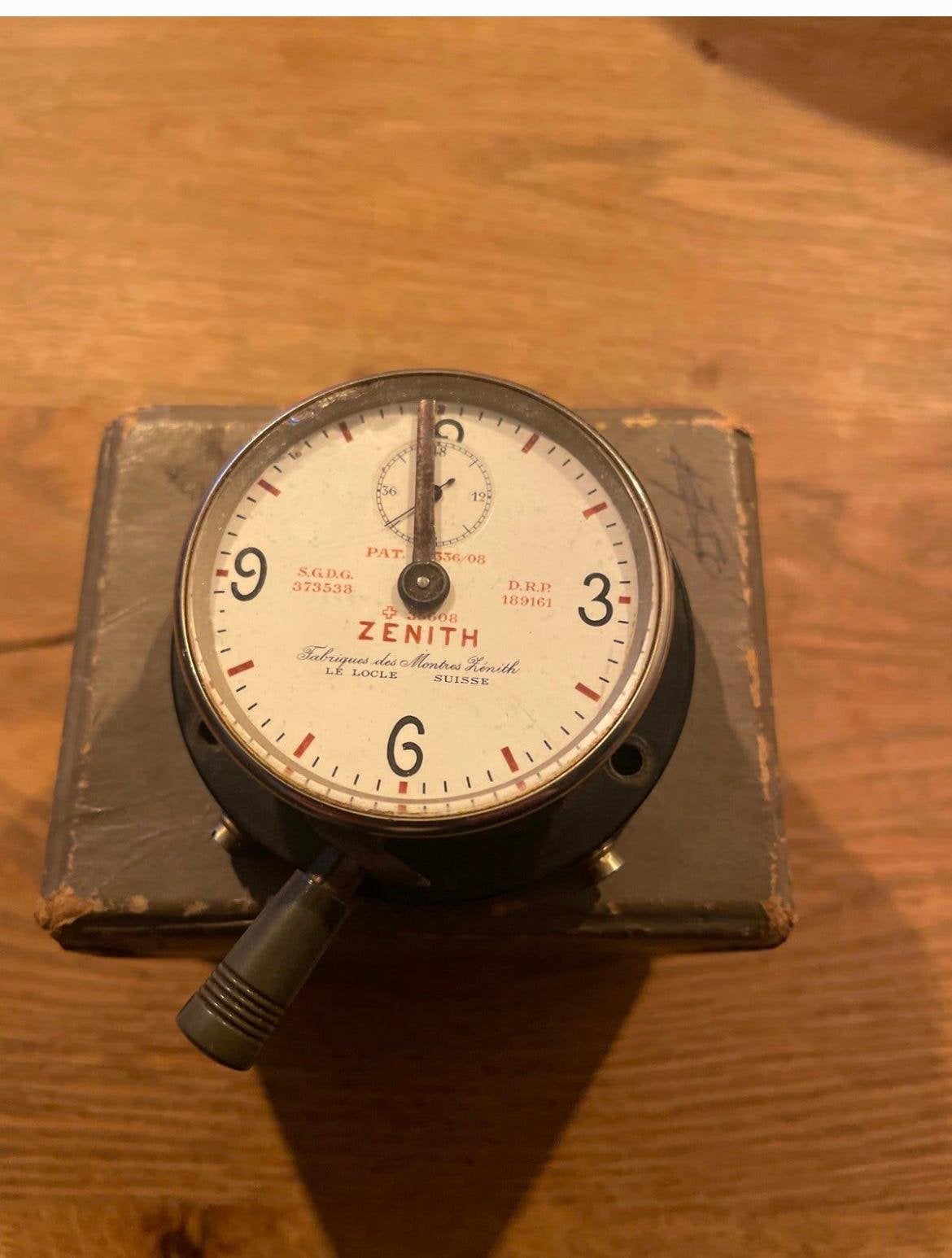 Antieke Zenith met originele doos, Ophalen of Verzenden, Staal, Overige merken, 1960 of later