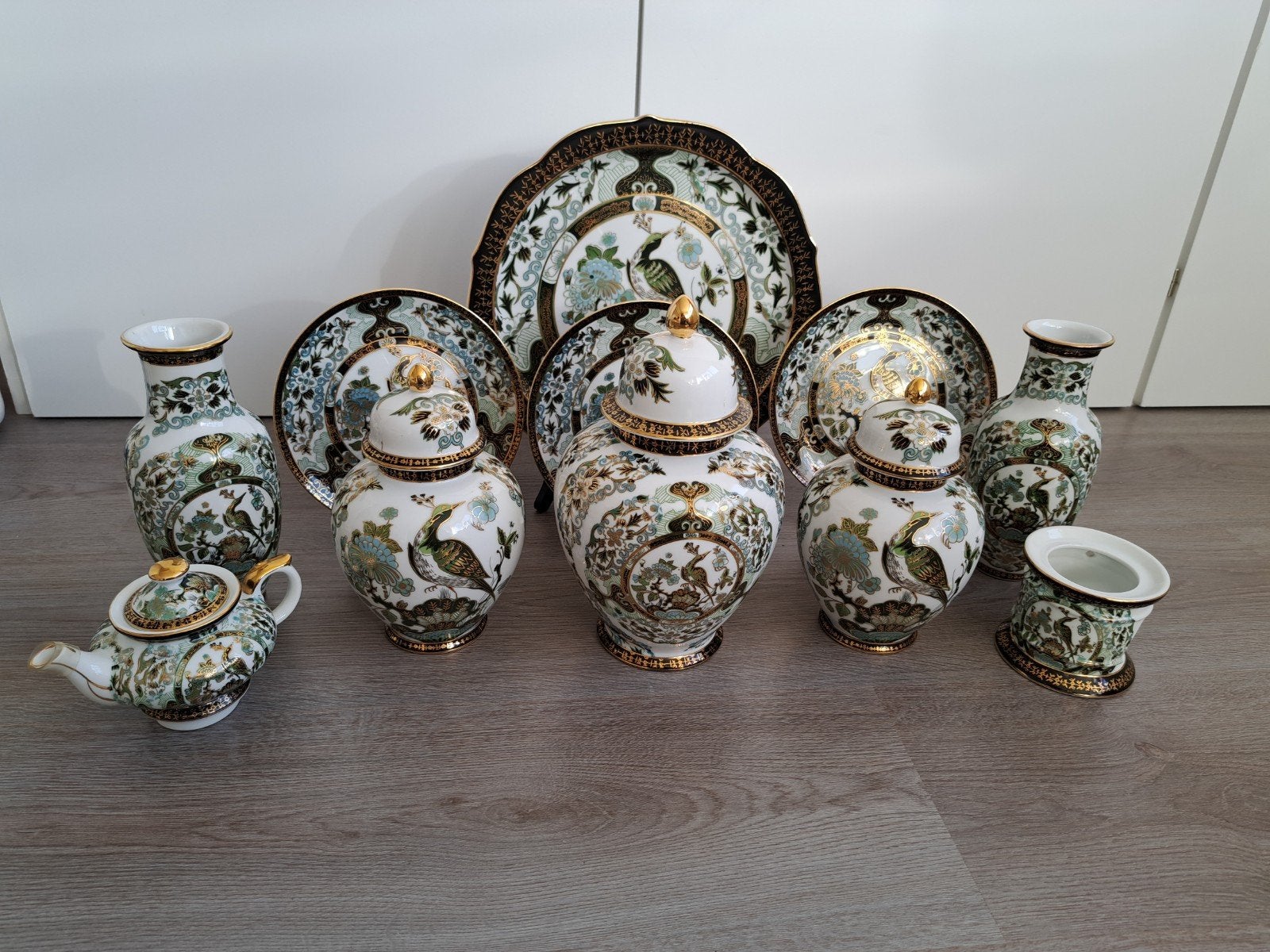 Vintage Japans Servies & Decoratieset - Saji Fine China, Antiek en Kunst, Ophalen