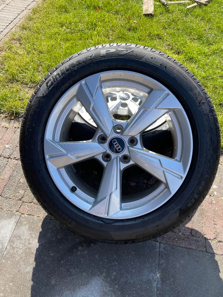 Originele Audi A6 S6 velgen 18 inch C8 zomerwielen zilver, Ophalen, 18 inch, Gebruikt, Banden en Velgen