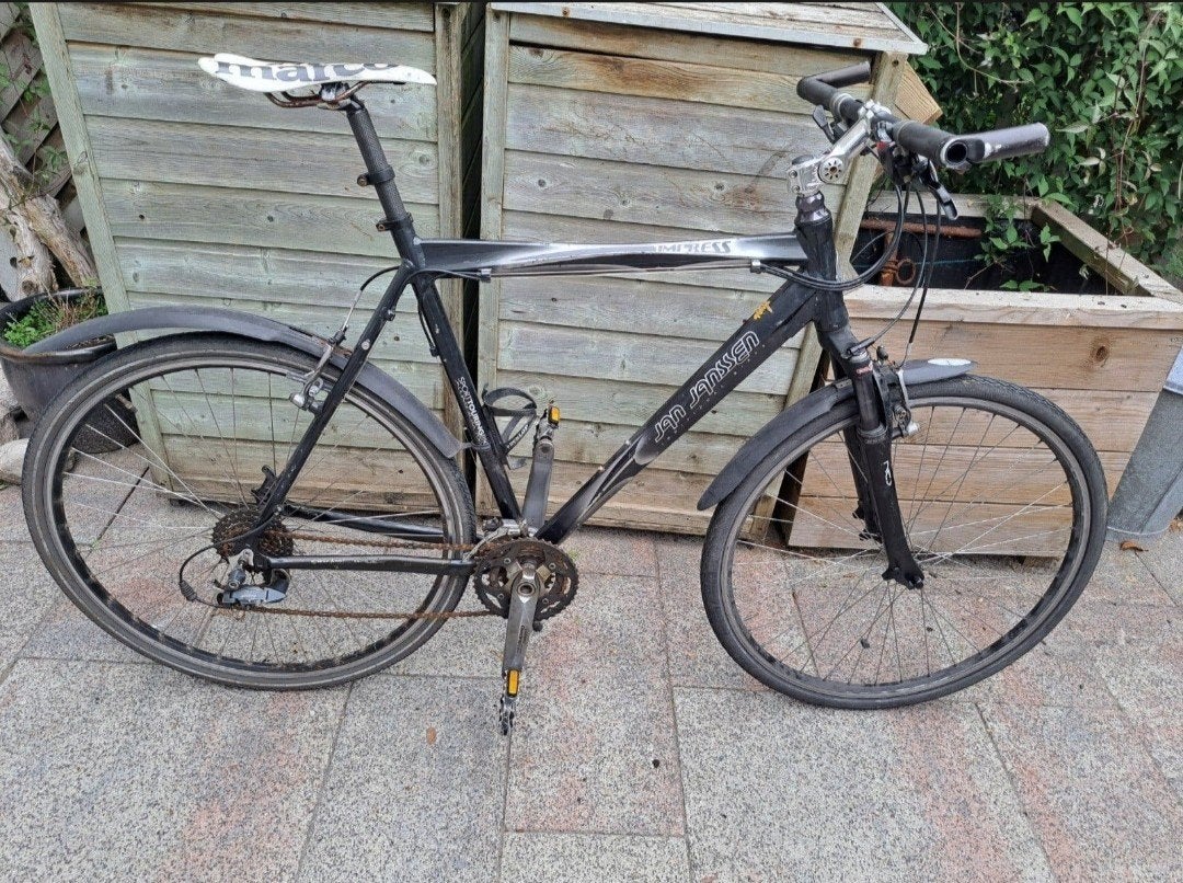 Jan Janssen Impress herenfiets/mountainbike (Met mankement), 28 inch, Gebruikt, Vering, 57 tot 61 cm