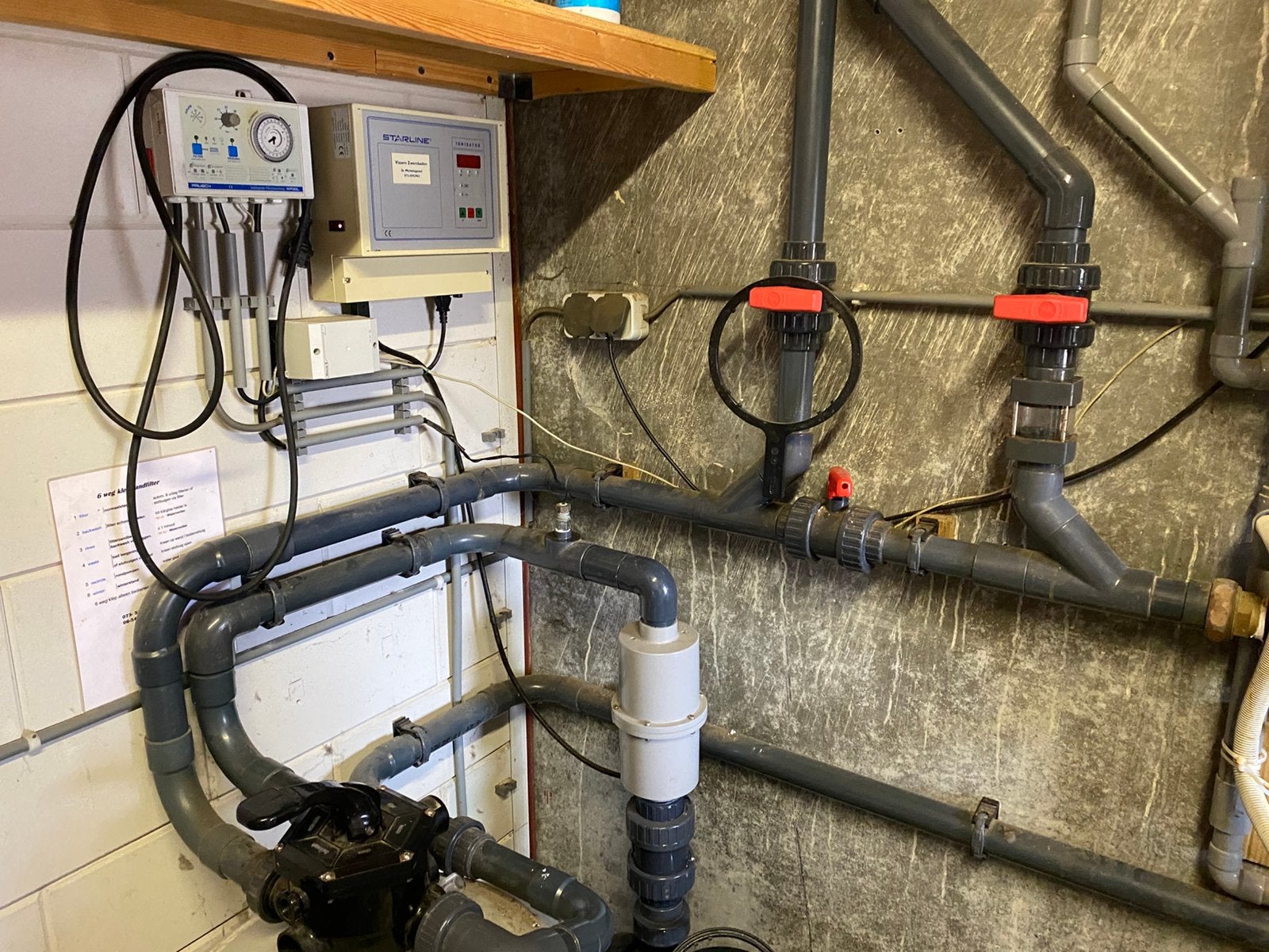 Starline Zwembad Pomphuis Installatie met Reinigingsset, Tuin en Terras, Zwembad-toebehoren, Ophalen of Verzenden, Gebruikt, Zwembadpomp