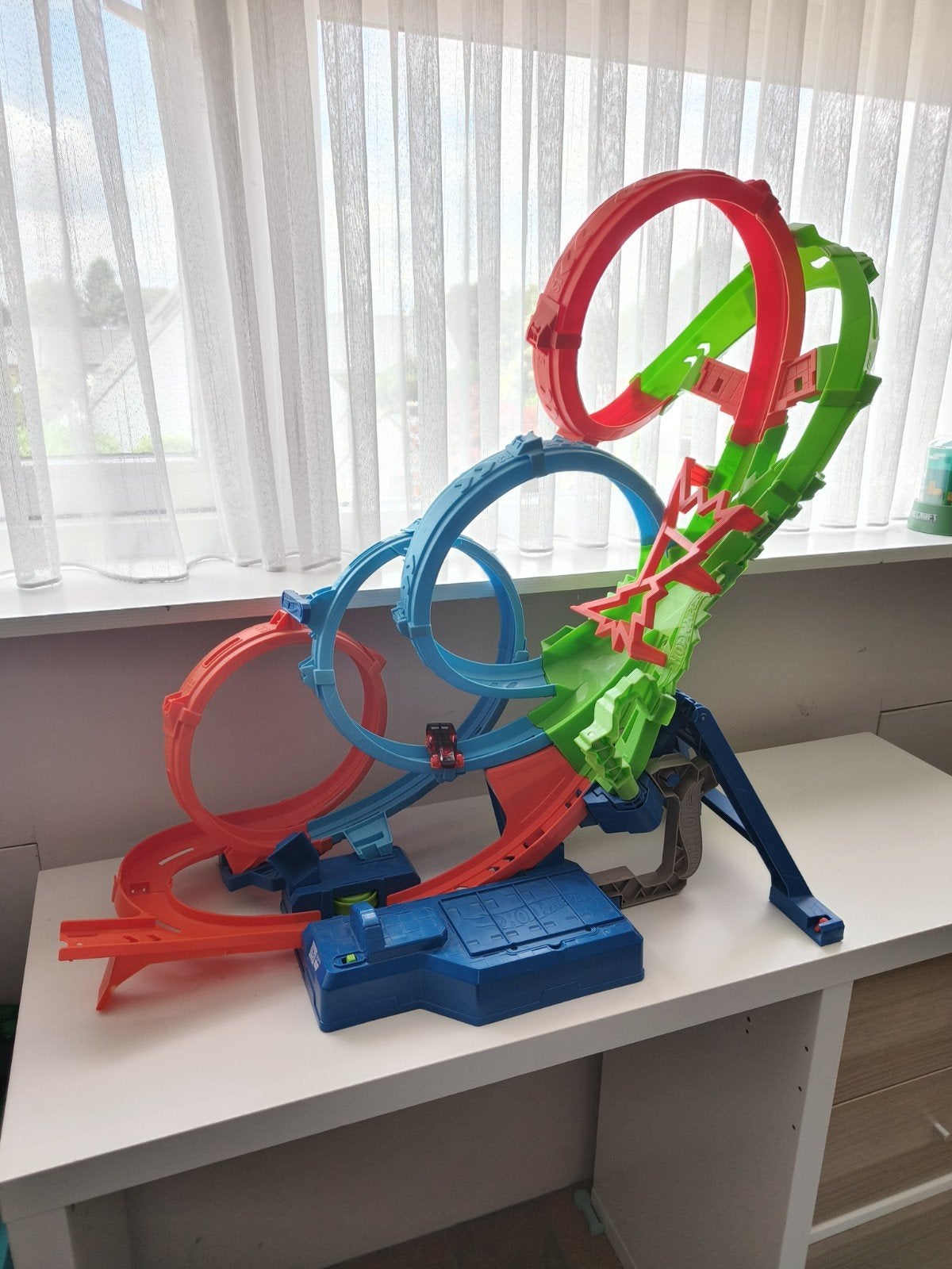Hot Wheels 4-Loopings Crash Baanset - Racebaan, Ophalen