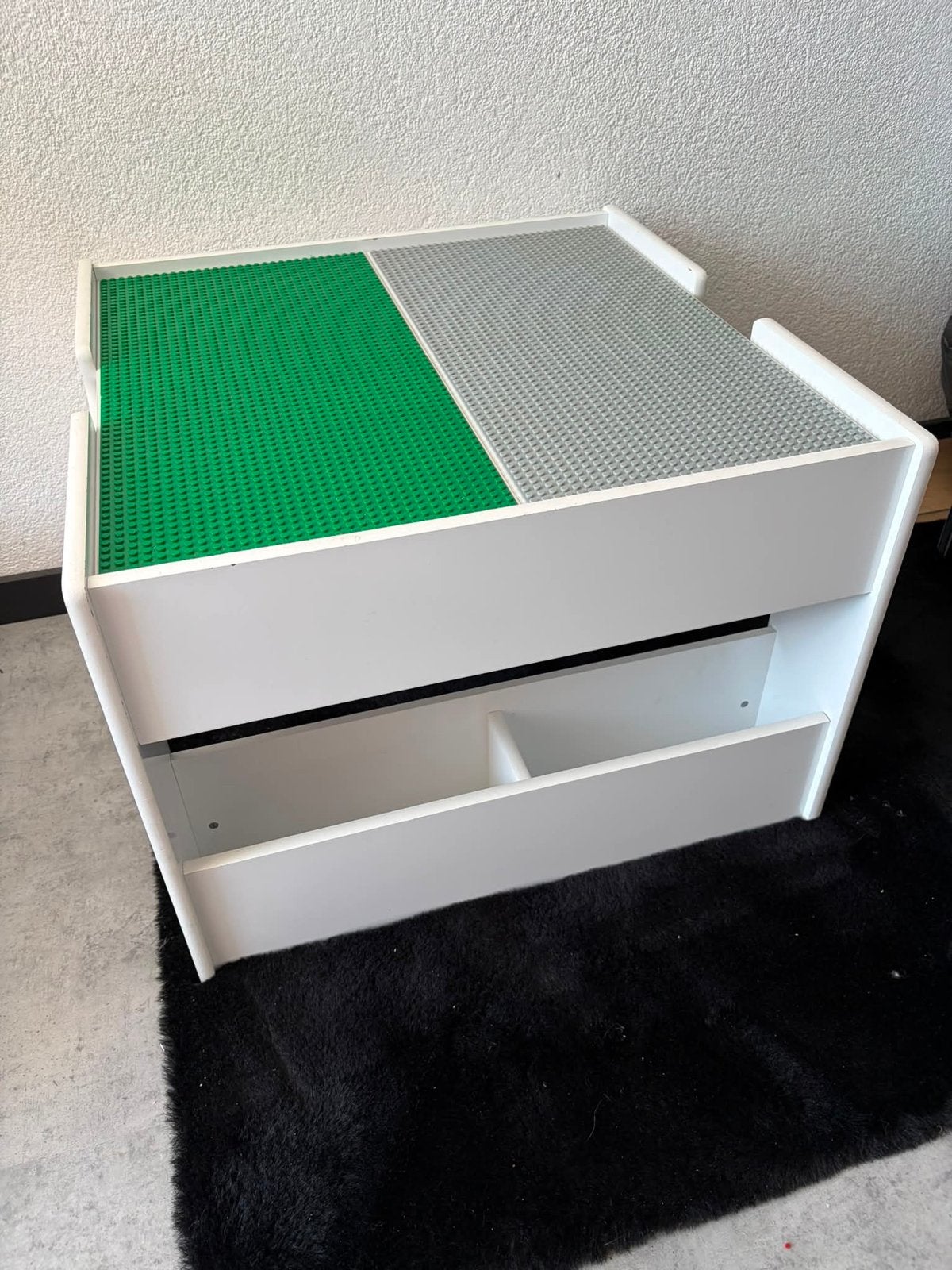 Lego speeltafel met opbergruimte - Groen en Grijs, Ophalen, Gebruikt, Overige merken