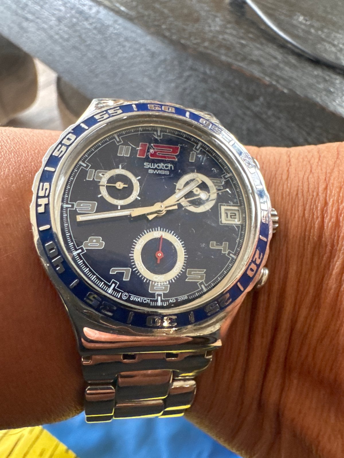 Swatch polshorloge - Zo goed als nieuw, Staal, Polshorloge, Swatch, Ophalen of Verzenden