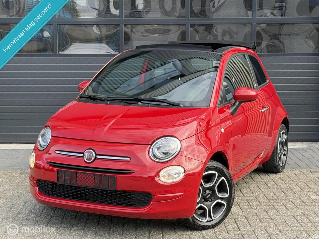 Fiat 500 C 1.0 Hybrid Red | Cruise | Sensoren | Scherm | Cab, Auto's, Gebruikt, 4 stoelen, Bedrijf, Handgeschakeld