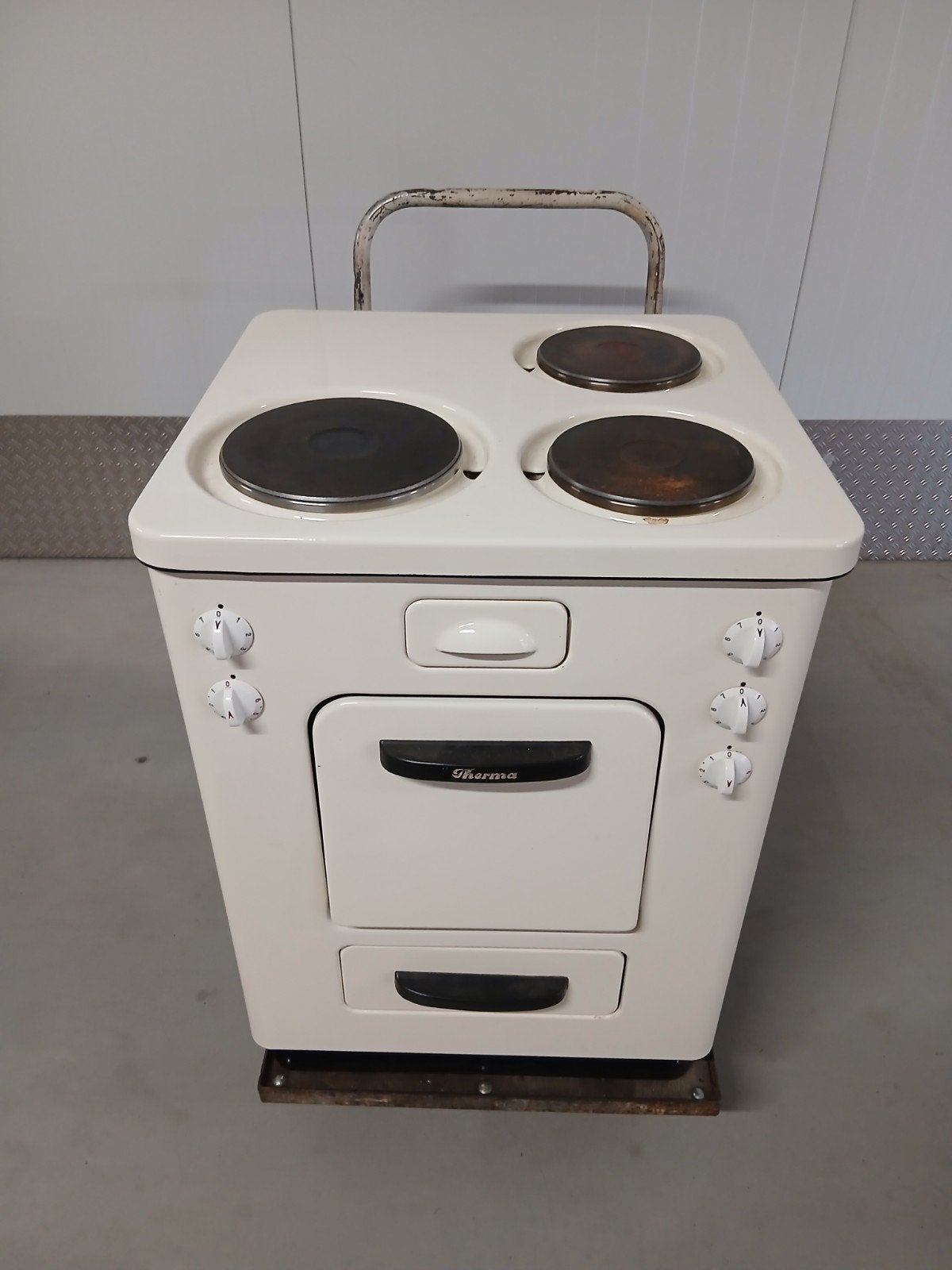 Vintage elektrisch fornuis Therma antiek 1949 1950, Witgoed en Apparatuur, Ophalen, 60 cm of meer, 3 kookzones of minder, Zo goed als nieuw