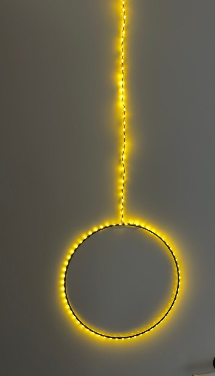 Hangende Cirkel met Verlichting - Nieuw in doos, Overige merken, Zwart, Nieuw, Overige fittingen