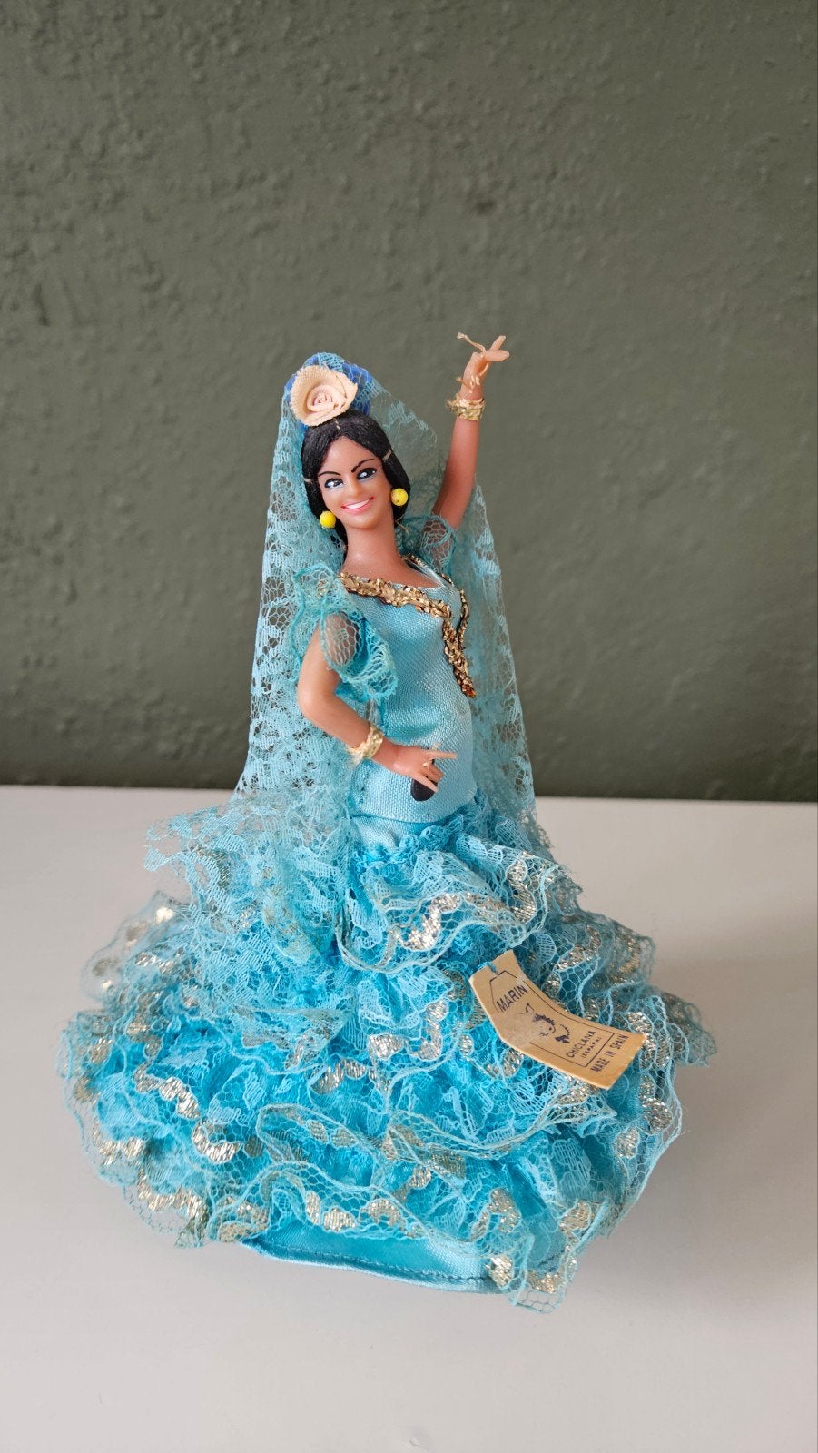 Vintage Marin Chiclana Spaanse Flamenco Pop - Made in Spain, Verzamelen, Poppen, Ophalen of Verzenden, Zo goed als nieuw, Pop