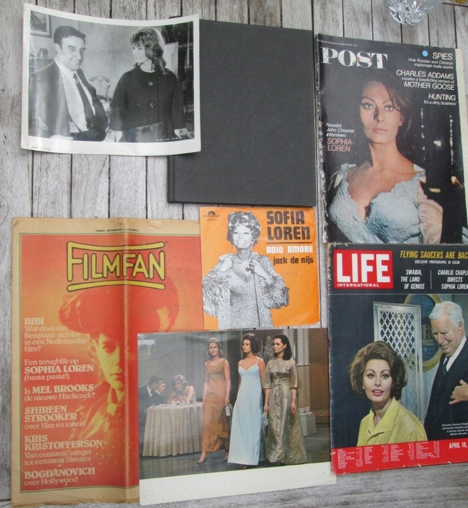 Sophia Loren Foto's Boek Single Adio Amore Life & Post 1967, Ophalen of Verzenden, Gebruikt, Overige typen