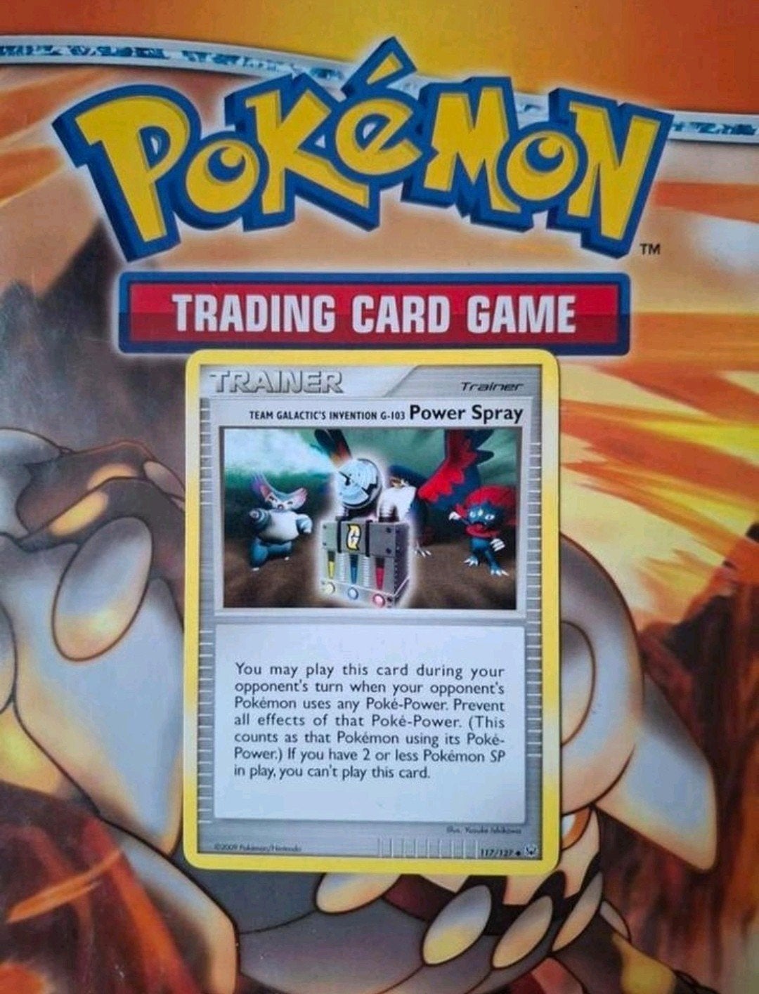 Power spray 117/127 Platinum base set pokemon kaart, Ophalen of Verzenden, Gebruikt, Losse kaart