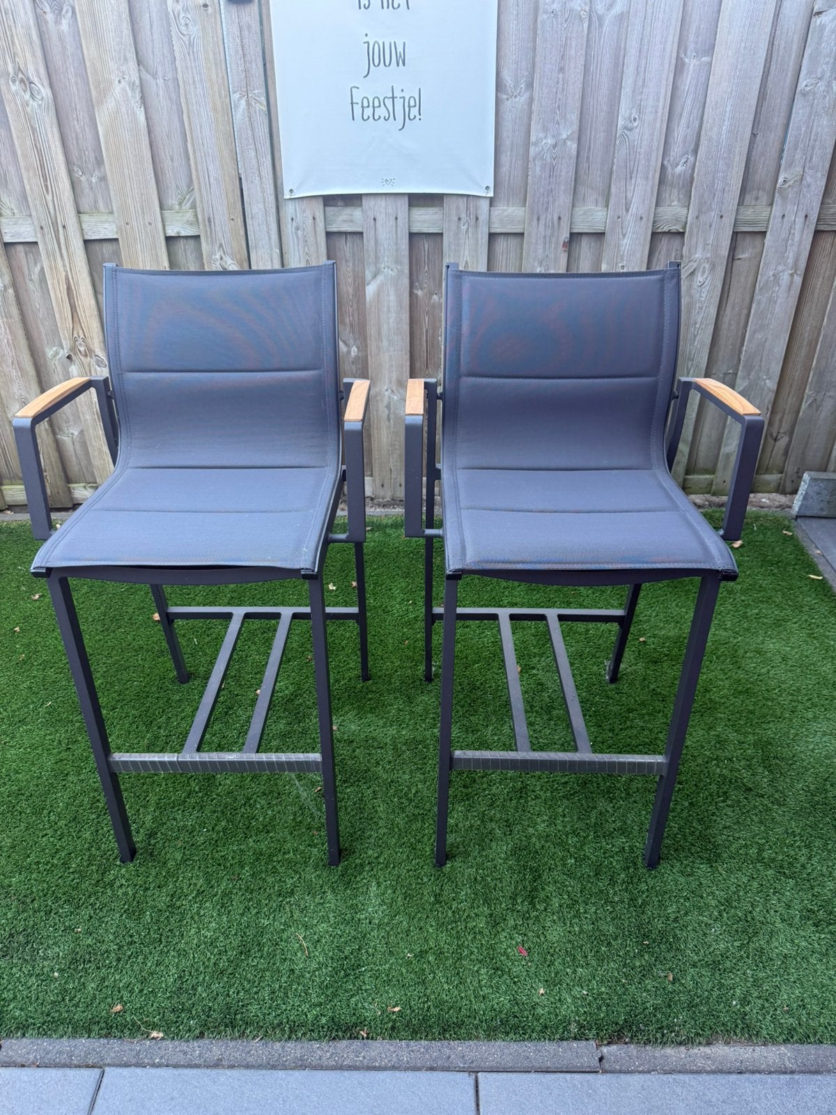 Tierra Outdoor barstoel Foxx antraciet, Tuin en Terras, Tuinsets en Loungesets, Ophalen, Nieuw, Aluminium