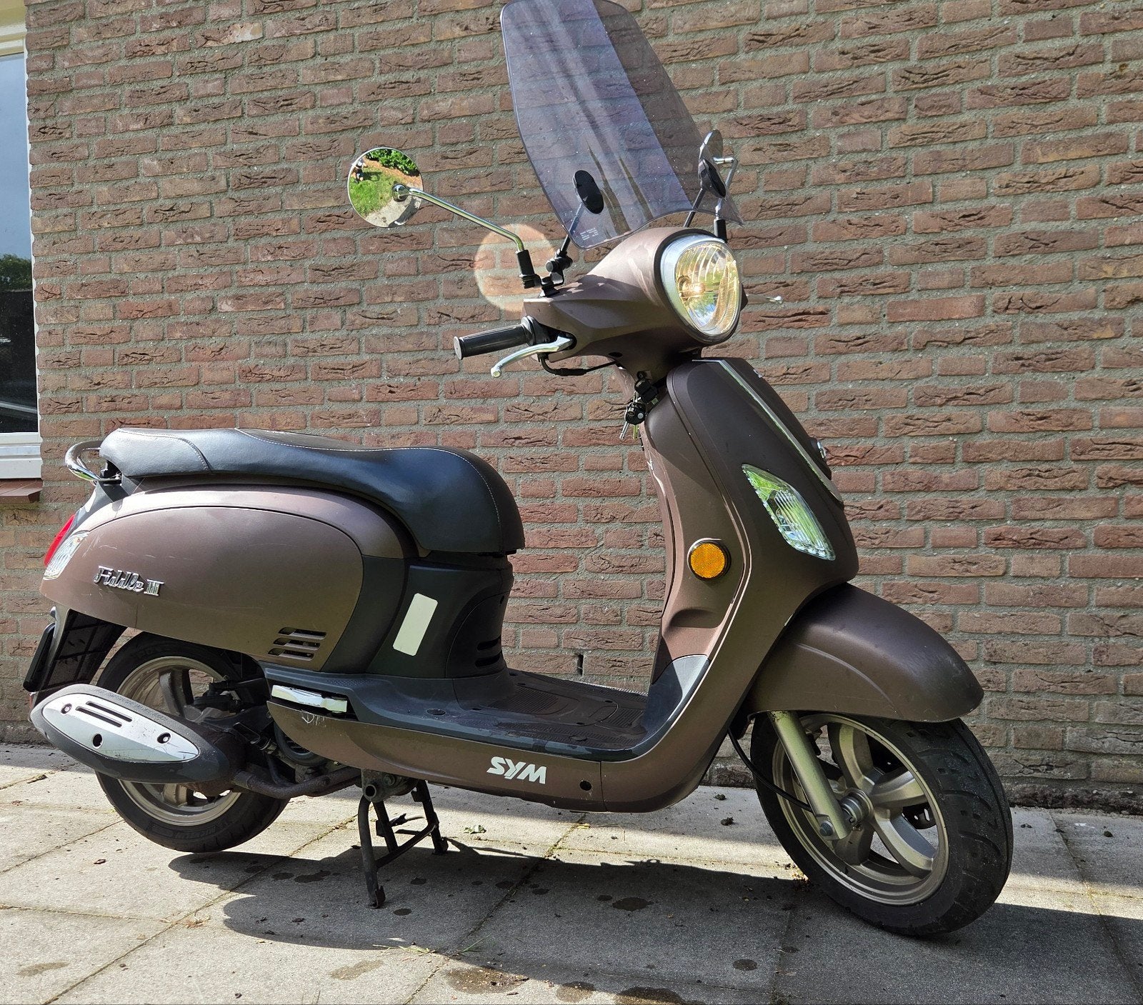 SYM Fiddle III Scooter 2016 - 45 km - Bruin Goed Onderhouden, Ophalen, Gebruikt, Maximaal 45 km/u, Benzine