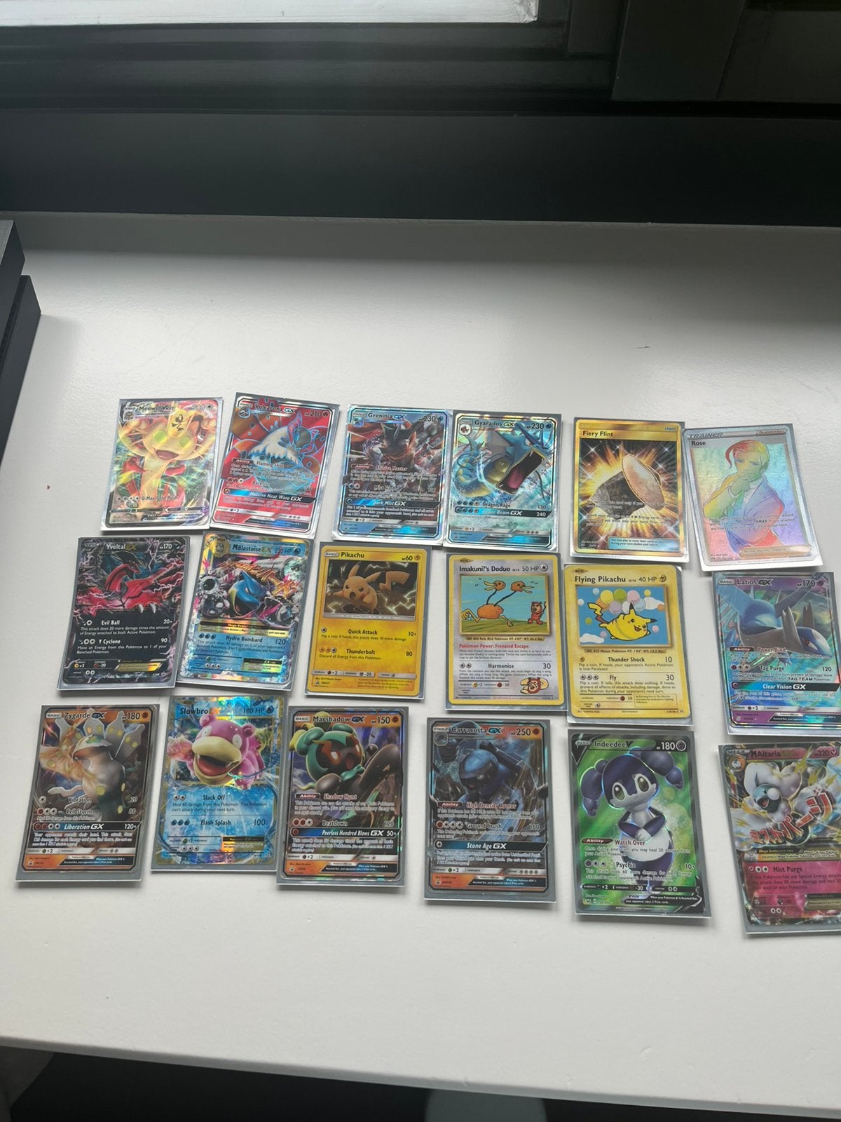 Setje pokemon kaarten, Ophalen of Verzenden, Zo goed als nieuw, Meerdere kaarten, Foil