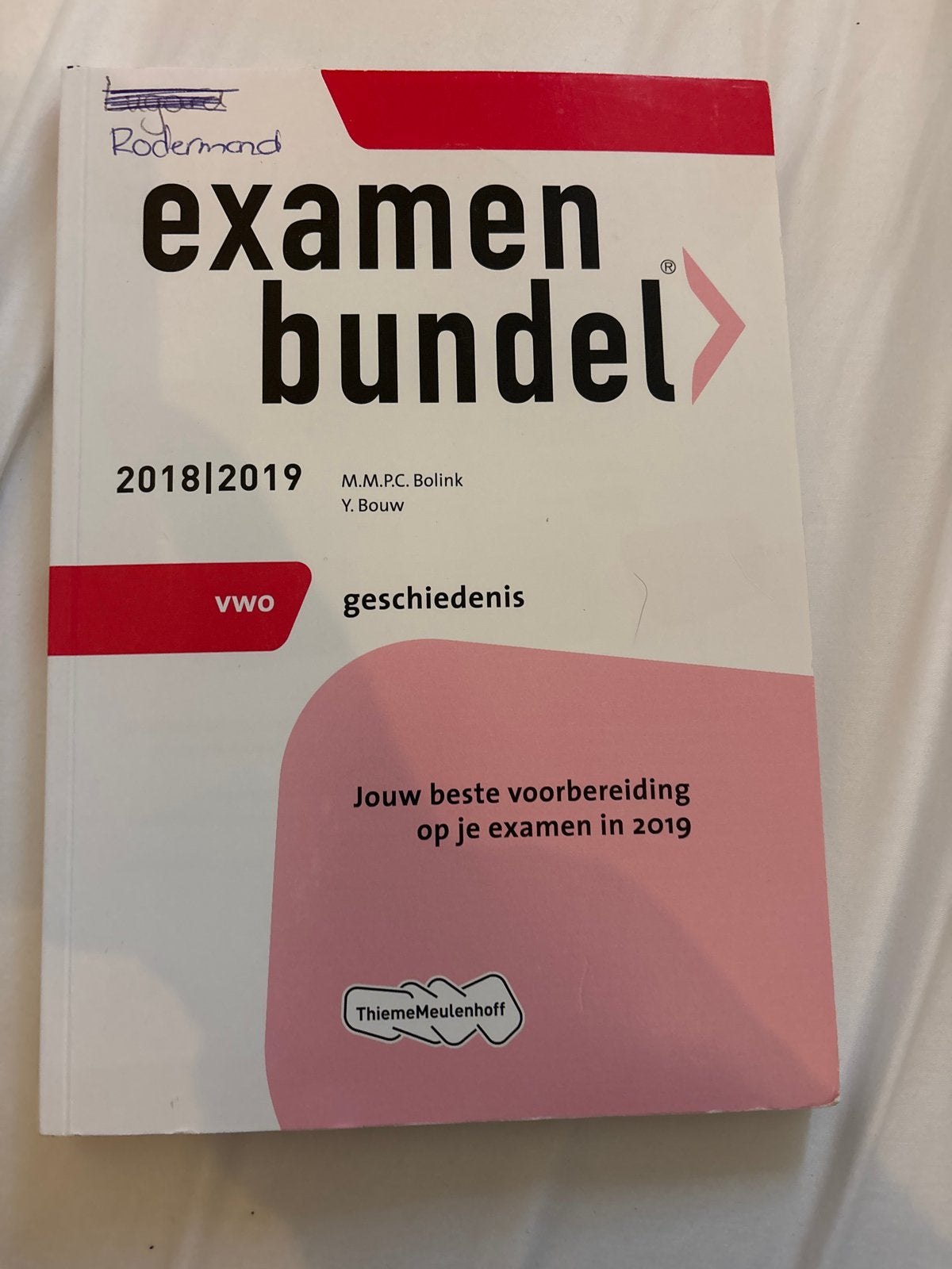 Examenbundel VWO Geschiedenis 2018/2019, Ophalen of Verzenden, Gamma, Zo goed als nieuw, WO