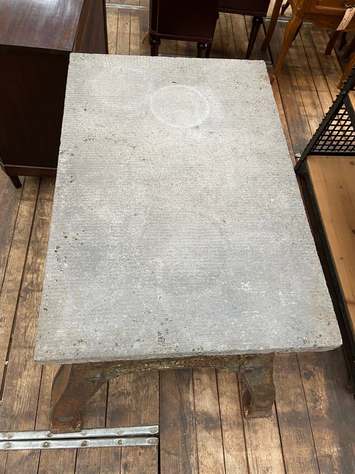 Stoere industriële Engelse fabriekstafel werktafel, Ophalen