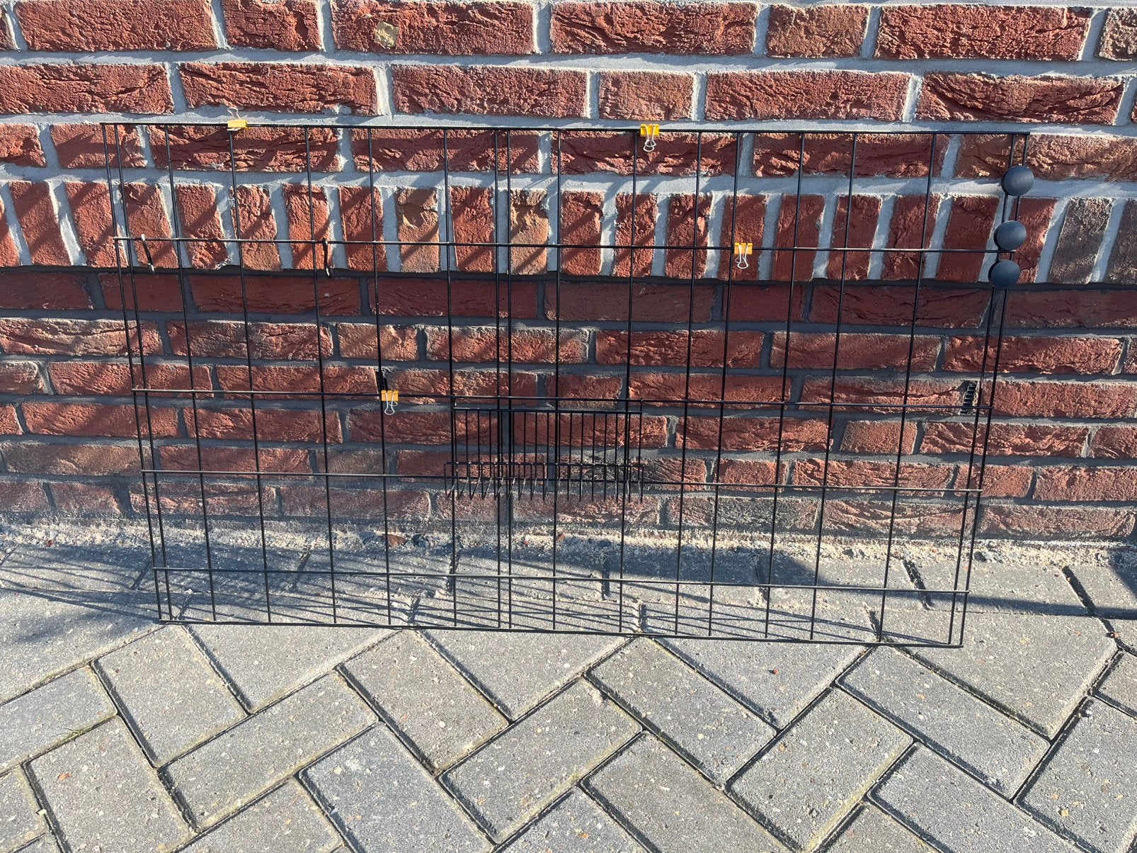 Zwart metalen wandrek 100 x 60, Ophalen, Metaal, 60 cm, Zo goed als nieuw