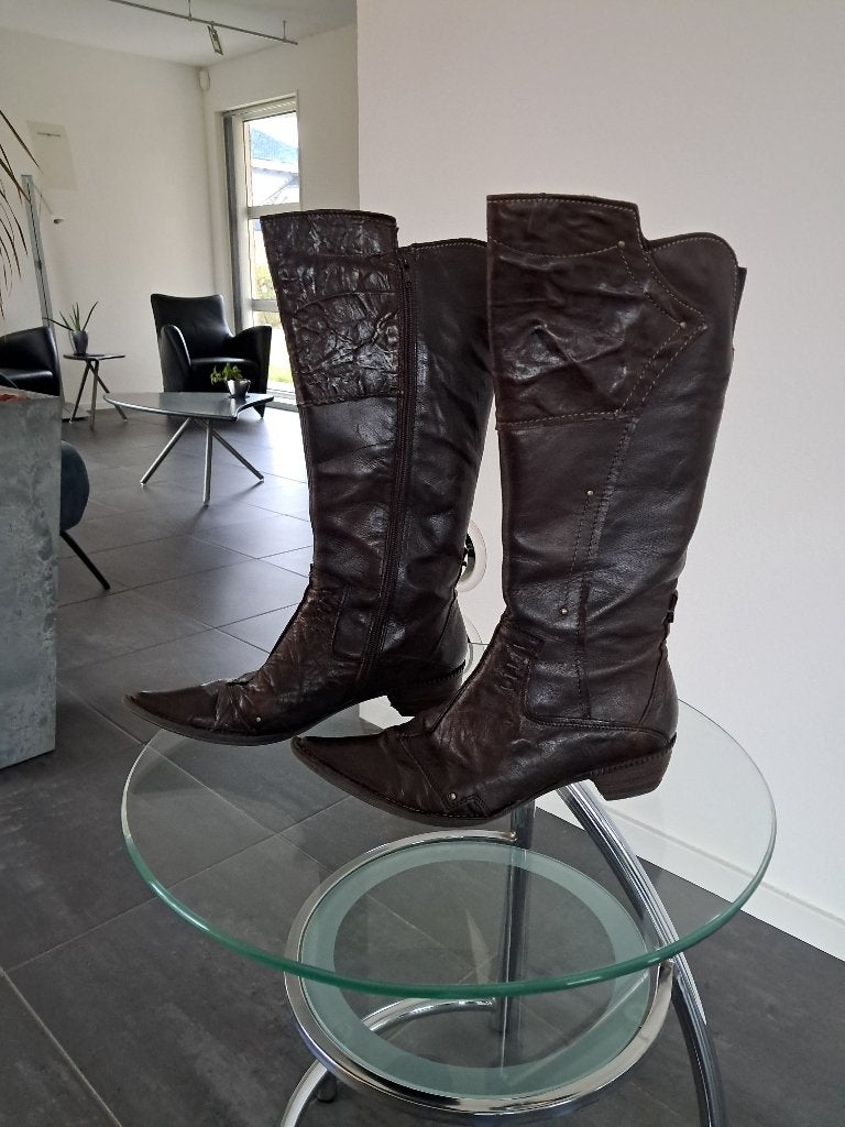 Cowboy laars bruin, Kleding | Dames, Hoge laarzen, Bruin, Ophalen of Verzenden, Van Daalen
