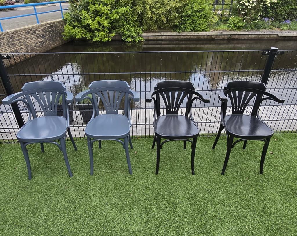 5 stoelen, Ophalen, Gebruikt, Hout