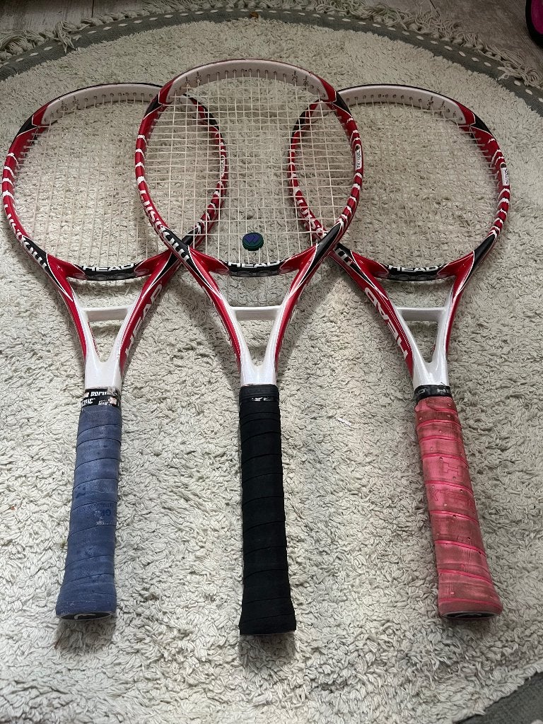 3 Head tennisrackets, Sport en Fitness, Tennis, Ophalen, Gebruikt, L1, Head