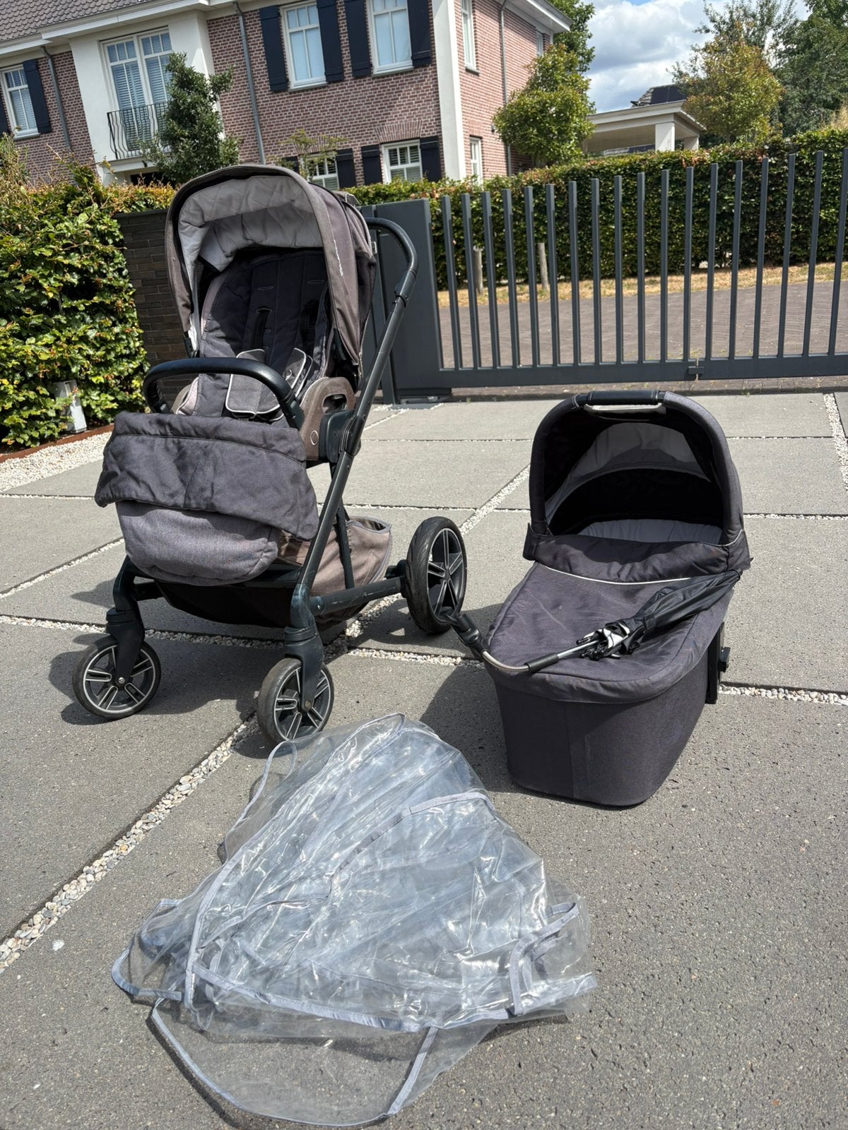 Kinderwagen + reiswieg + accessoires Nuna, Kinderen en Baby's, Kinderwagens en Combinaties, Gebruikt, Verstelbare duwstang, Ophalen