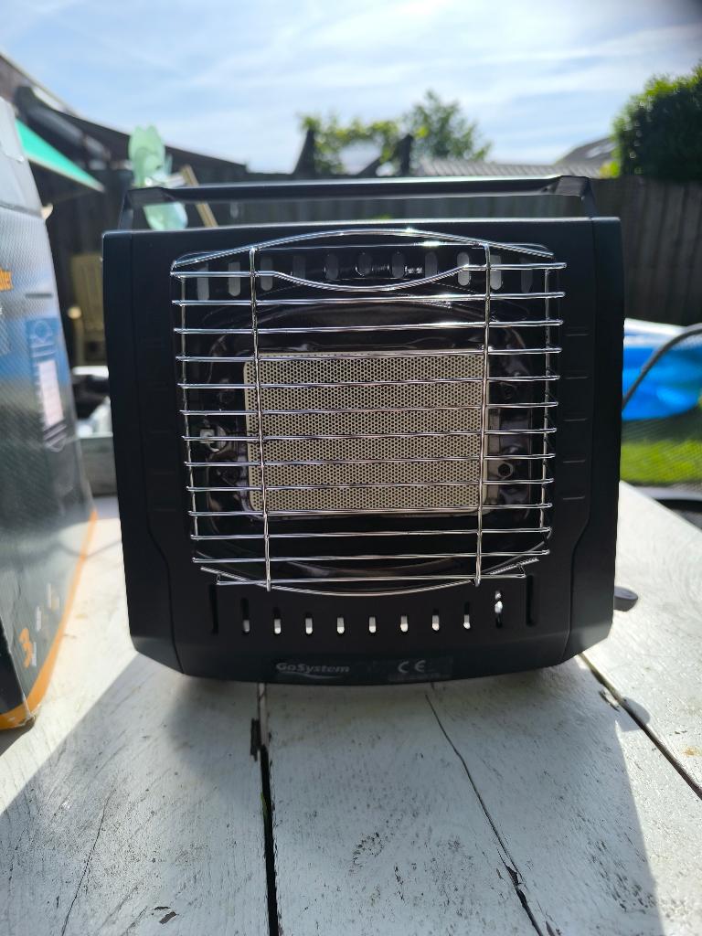 Gaskachel camping, camping heater, Ophalen of Verzenden, Zo goed als nieuw