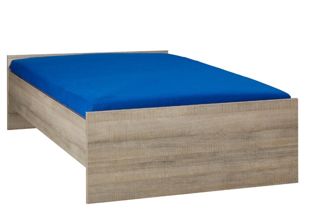 Beuk Twijfelaar Bed 200x120 Compleet met 2 Lades en Matras, Ophalen, Gebruikt, Twijfelaar, 120 cm