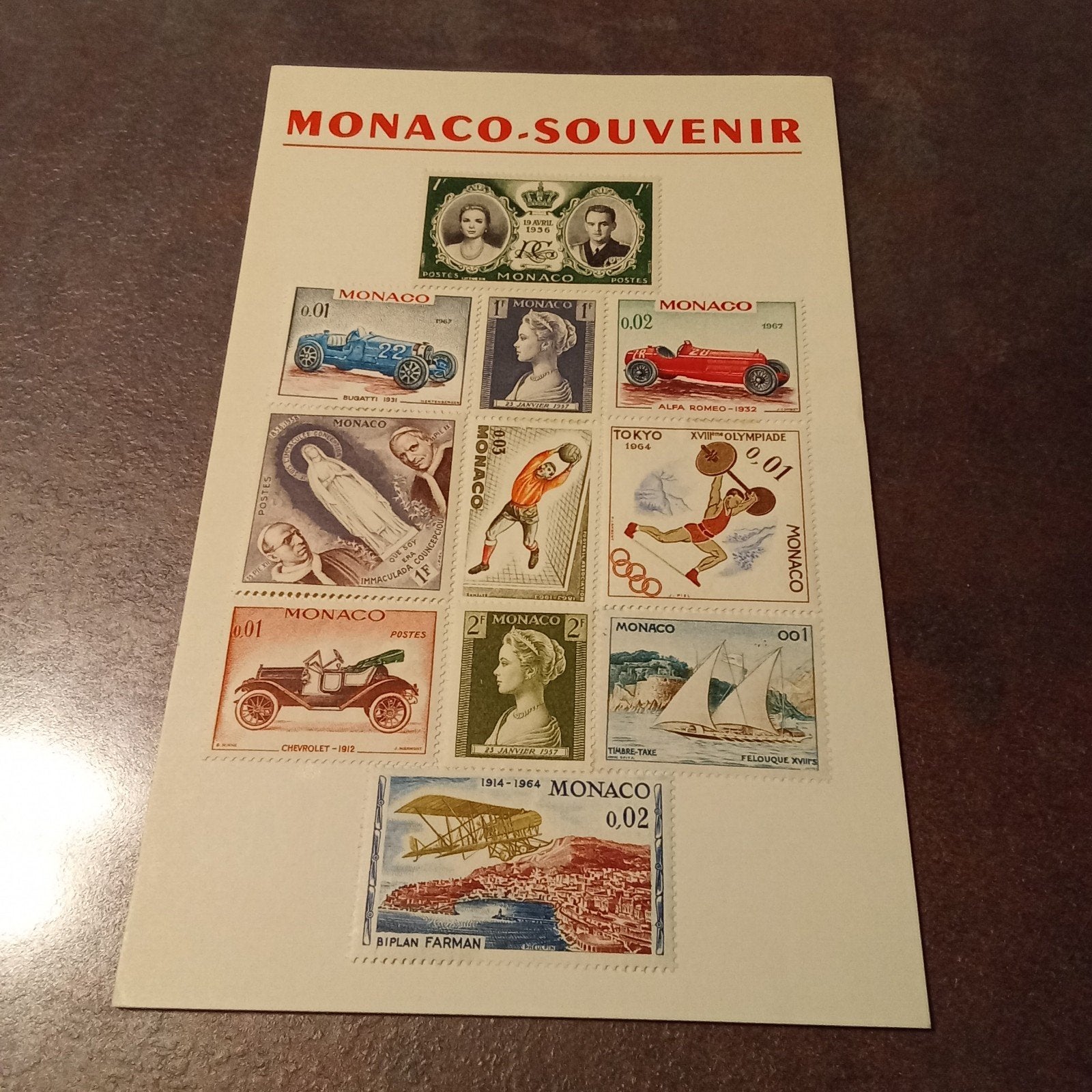 Monaco Souvenir en diverse Postzegels, Ophalen of Verzenden, Nieuw, Buitenland, Kaart, Foto of Prent