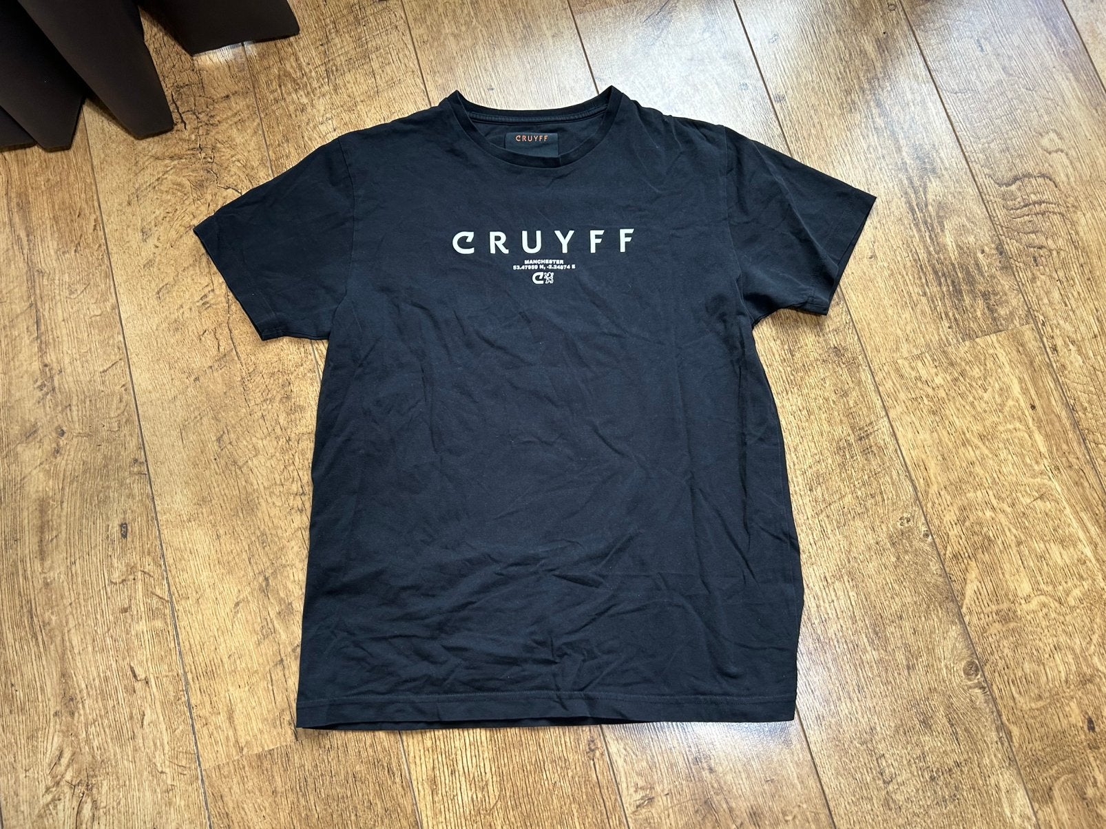 Zwart shirt van Cruyff, maat M, Ophalen of Verzenden, Zo goed als nieuw, Maat 48/50 (M), Zwart