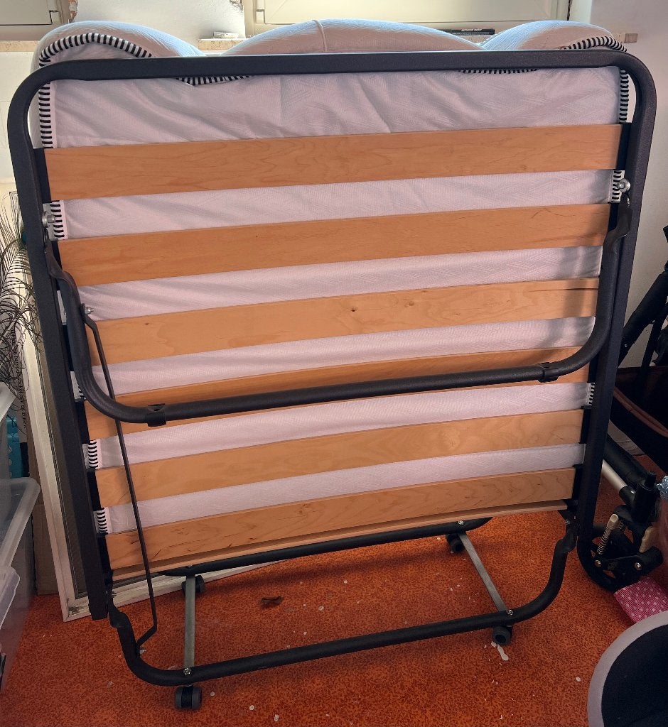 Vouwbed / logeerbed / opklapbed incl extra matras van Ikea, Ophalen, 90 cm, Eenpersoons, Zo goed als nieuw